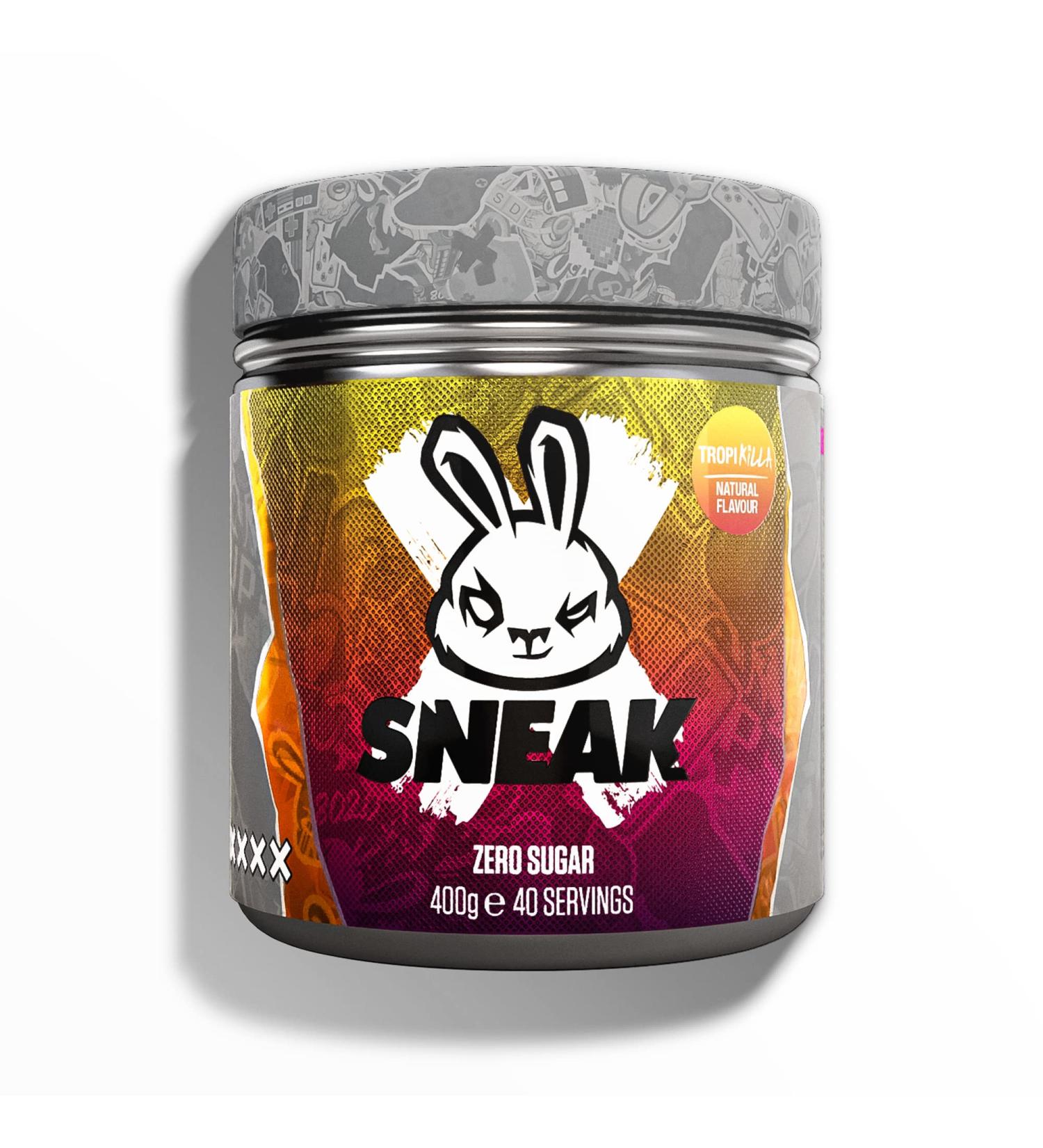 SNEAK | Tropikilla Edition | In-Game Focus Boost Energy Drink Zero Sugar Low-Calorie Vegan | 40 Servings Tropikilla 400.00 g (Pack of 1) - Buy Online on GoSupps.com