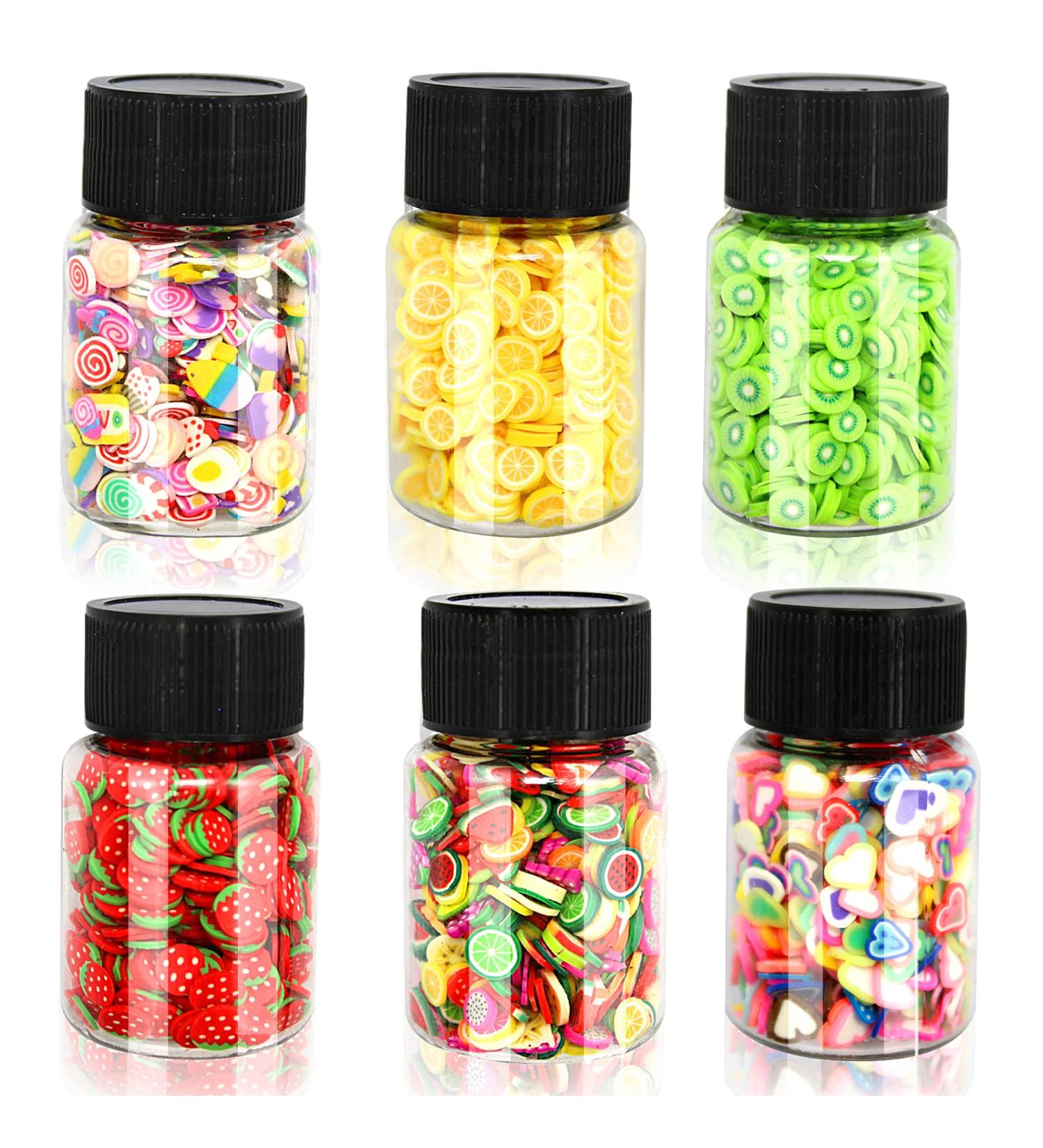 RESTPOTY Nail Fruit Slices Mini 3D Fruit Slices Decorations Polymer Nail Slices Resin Charms Slime Accessories for Nail Art and Face Decor 6 Styles - Buy Online on GoSupps.com