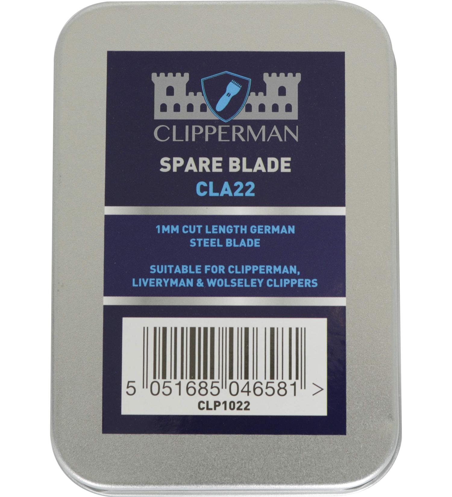 Clipperman Unisex's CLP1022 Cla22 German Steel Blade Set Clear Regular