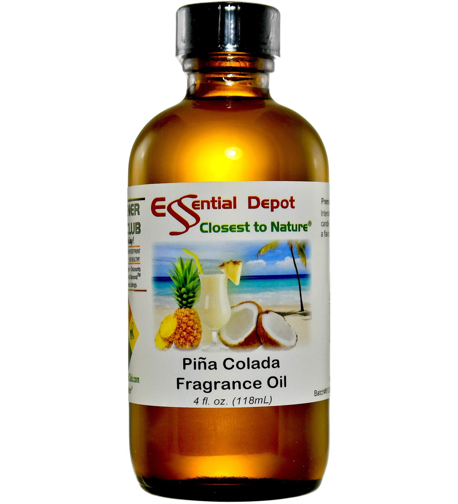 Pina Colada Fragrance Oil - 4 oz Amber Glass Bottle | Premium Scent for Candles Soap & Diffusers - International Shipping Available - Buy Online on GoSupps.com
