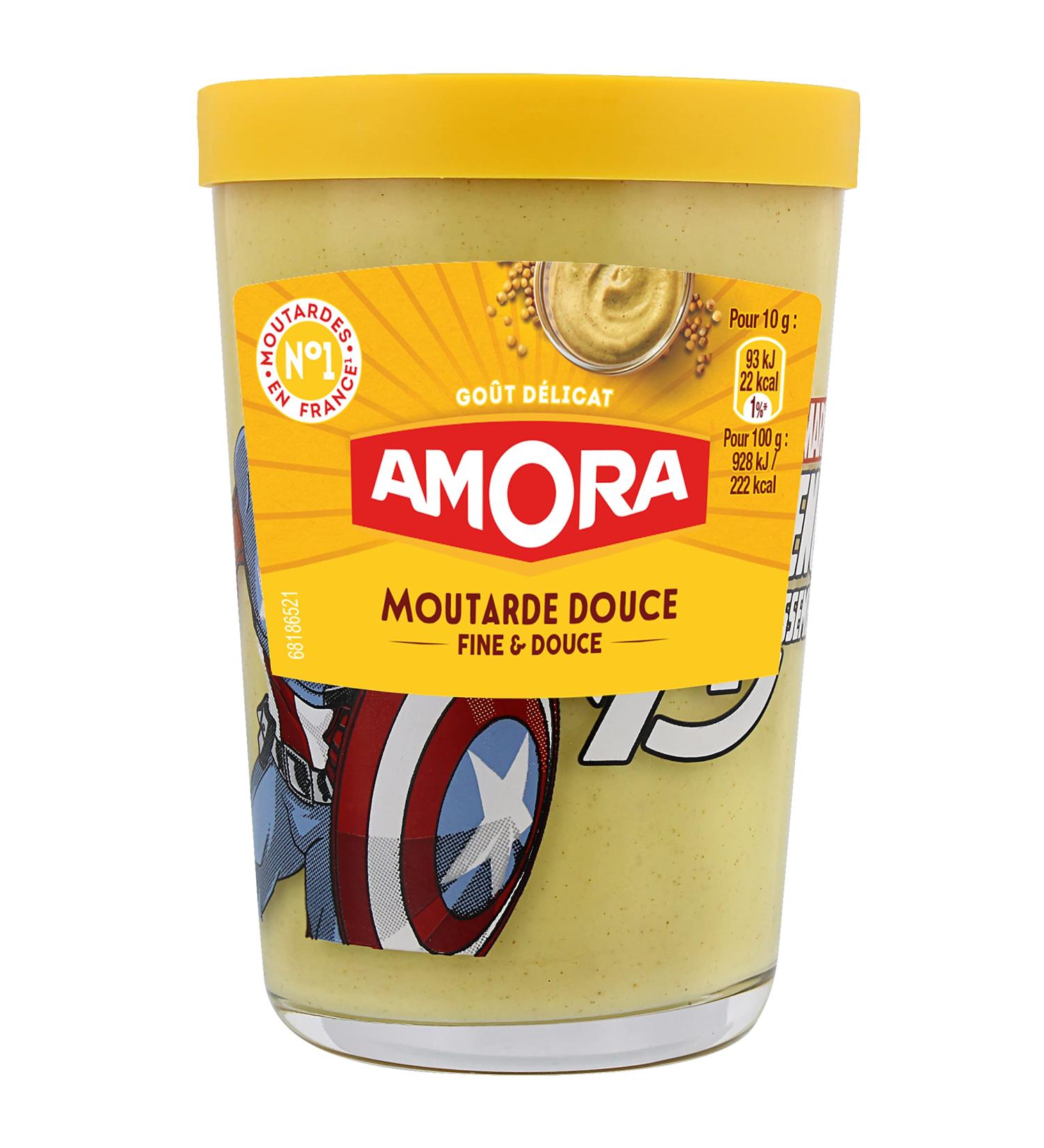 Amora Sweet Mustard Superhero Glass Pack of 6x190g - Buy Online on GoSupps.com