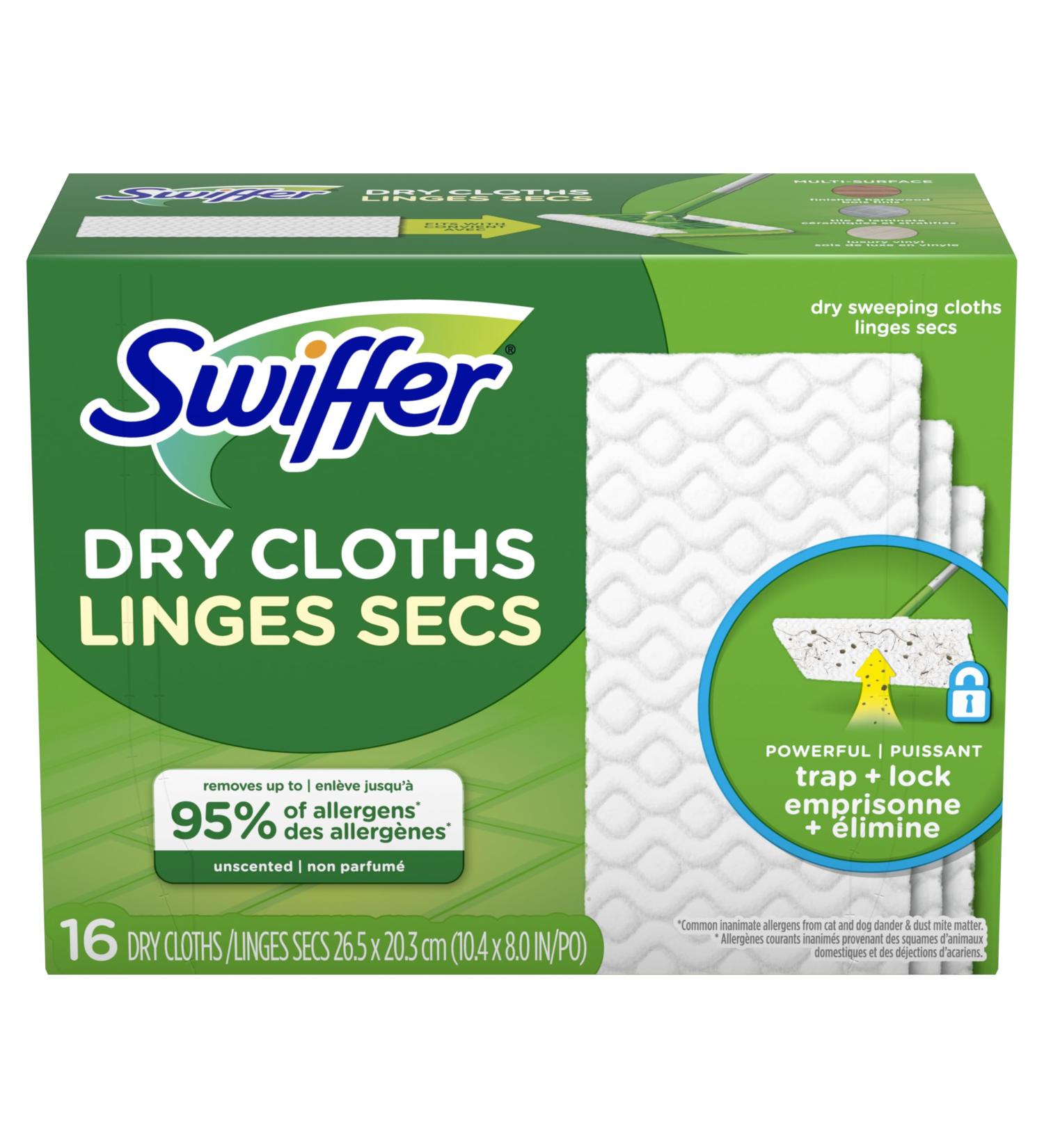 Swiffer Sweeper Dry Multi-Surface Sweeping Cloth Refills for Floor Sweeping and Cleaning Unscented 16 count - Buy Online on GoSupps.com