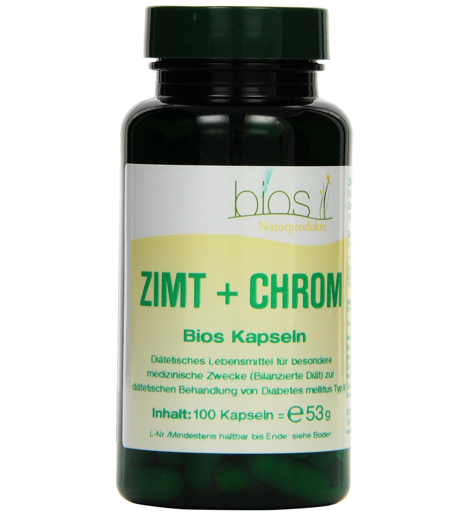 Bios Cinnamon and Chromium 100 Capsules - Premium Dietary Supplement | Boost Metabolism & Support Blood Sugar Levels - Buy Online on GoSupps.com