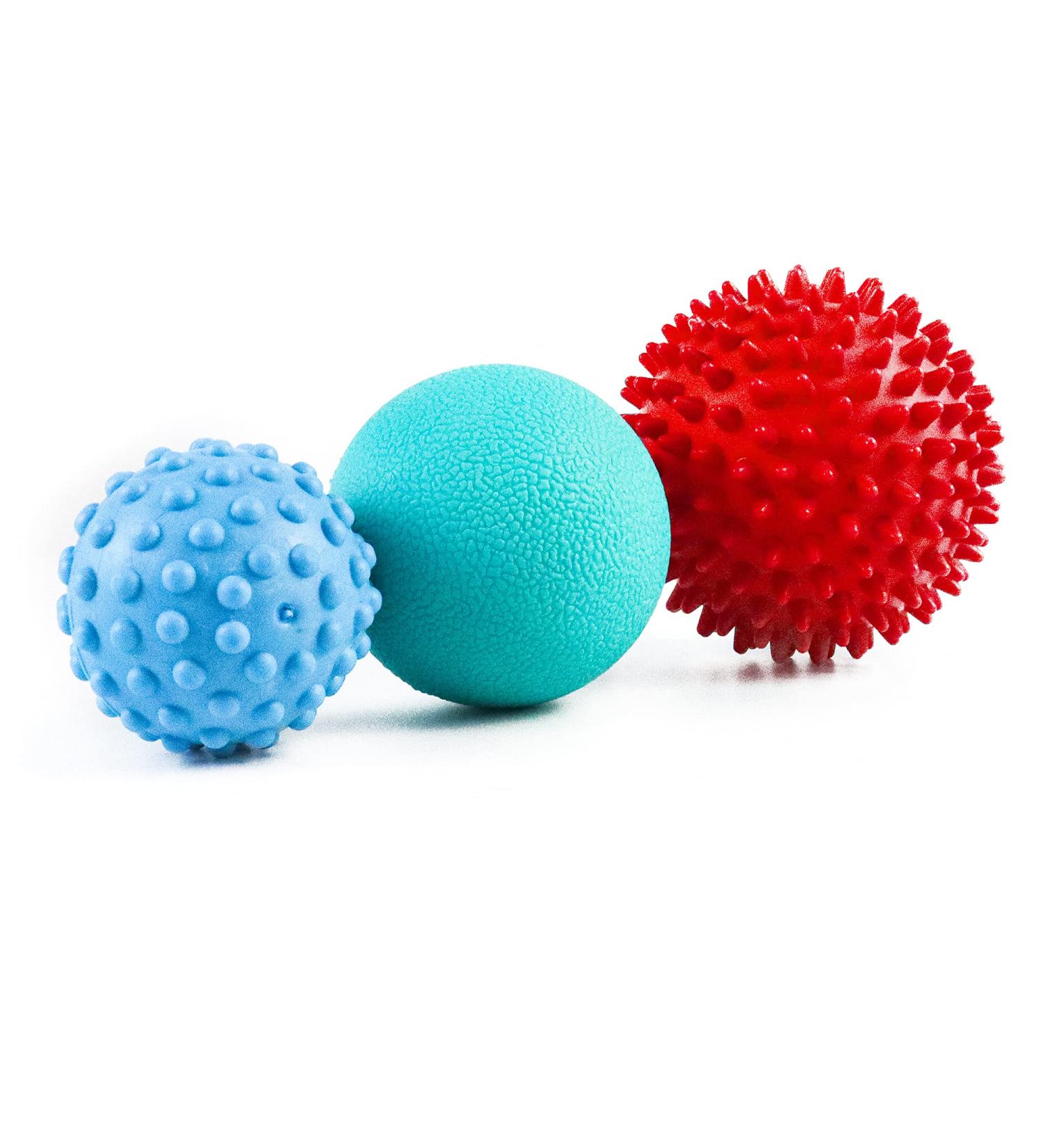 Massage Ball 3 Set - Hedgehog Balls & Lacrosse Balls for Foot Back Legs & Hand Massage | International Shipping - Buy Online on GoSupps.com