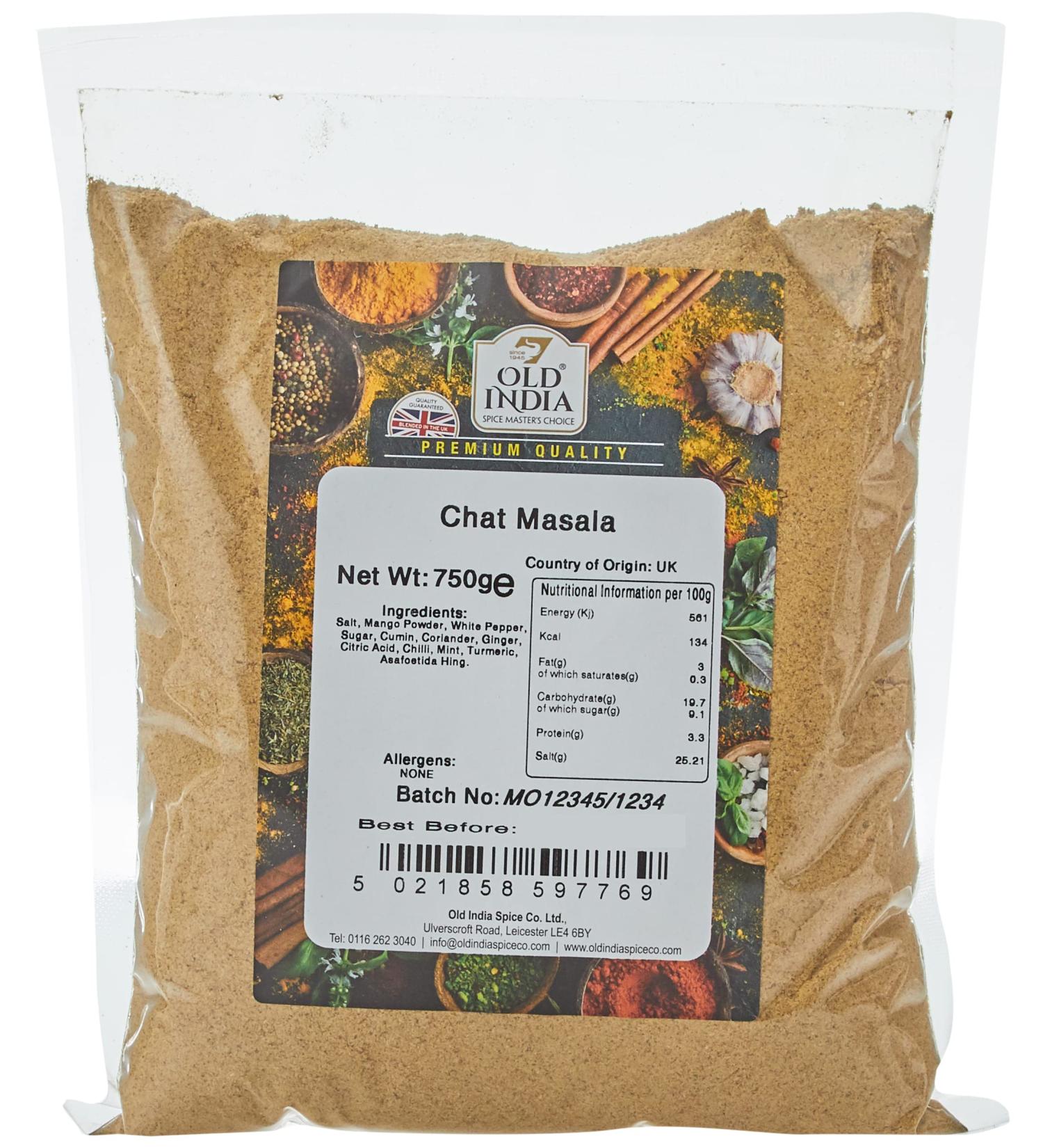 Old India Chat Masala 750g - Authentic Indian Spice Blend (Pack of 1) - Buy Online on GoSupps.com