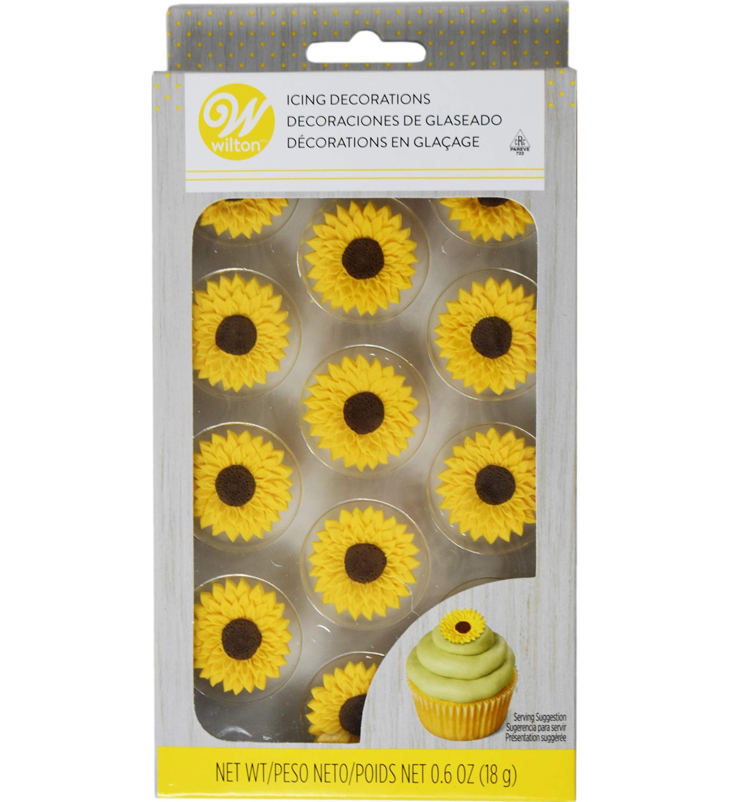 Shop Wilton Sunflower Icing Decorations Beautiful Cake Decor for Any Occasion - Buy Online on GoSupps.com