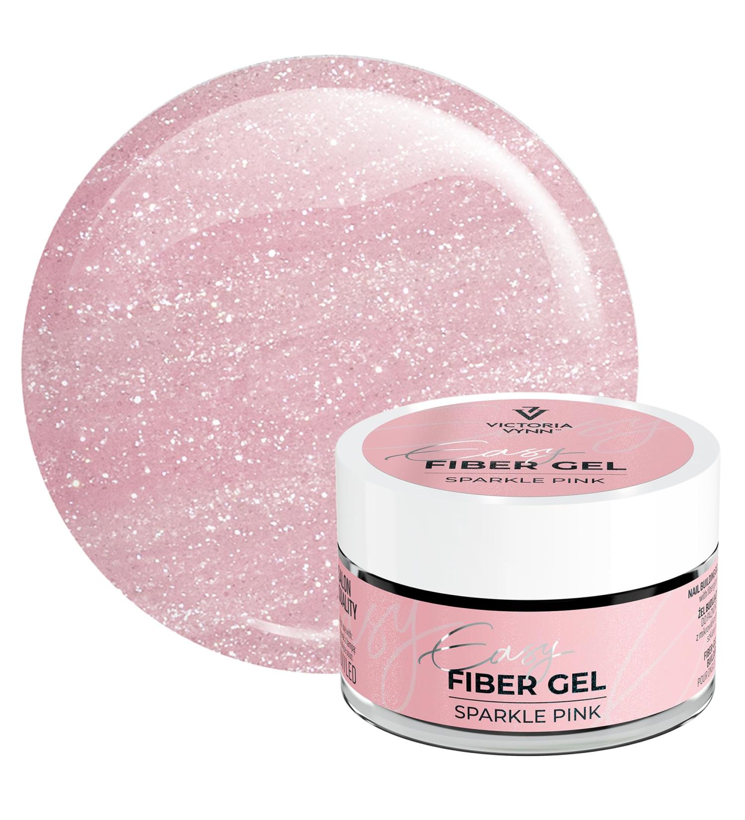 Victoria Vynn Glitter Builder Gel UV/LED Easy Fiber Nail Gel Manicure Pink Glitter 15ml - Buy Online on GoSupps.com