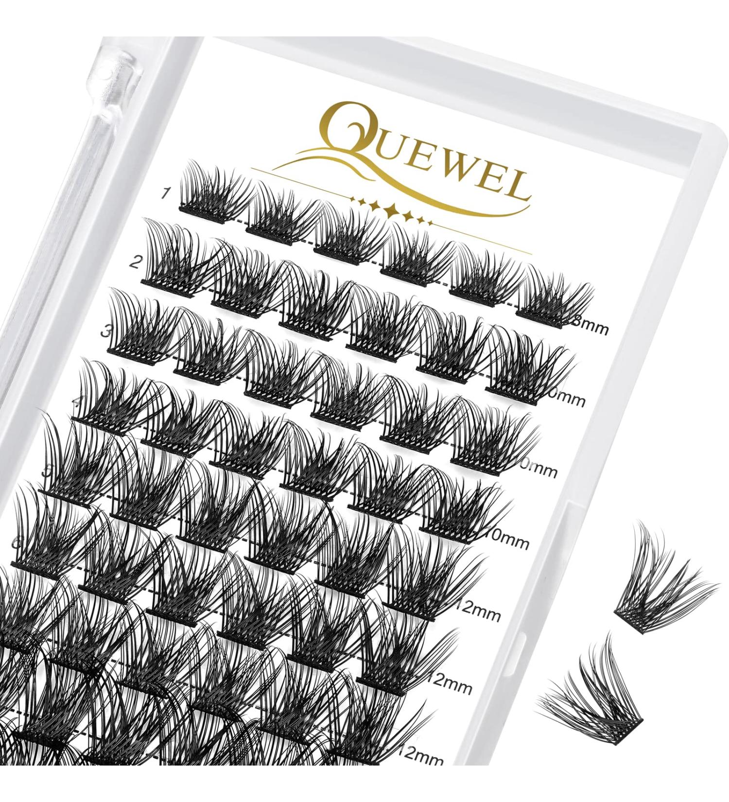 Buy QueWel Cluster Lashes - 72pcs DIY D Curl Eyelash Extensions (8-16mm) for Home Use | Soft Individual Lashes - Buy Online on GoSupps.com