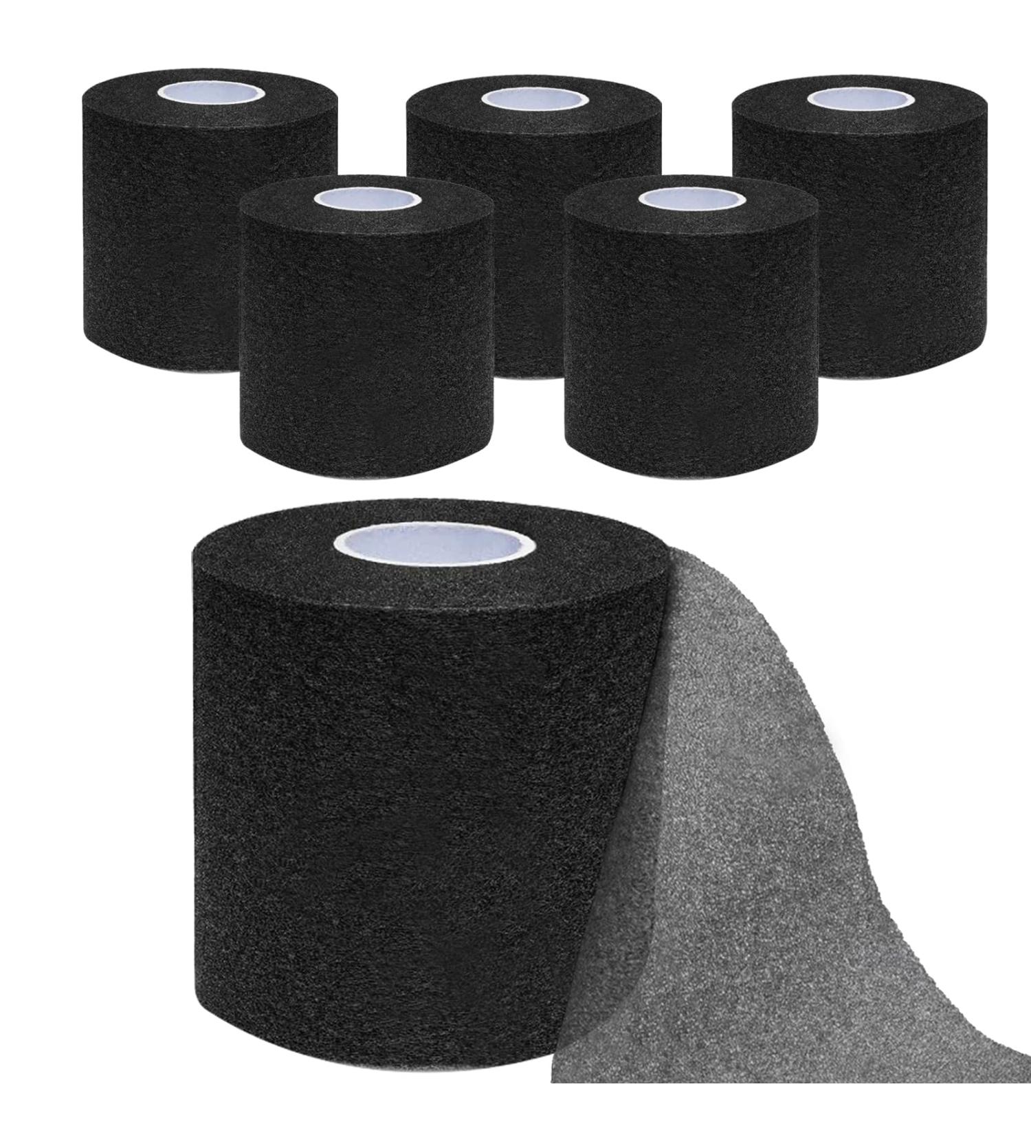 6 Rolls Pre Wrap Tape - Athletic Black Foam Underwrap Sports Wrap & Headbands for Hair - Buy Online on GoSupps.com