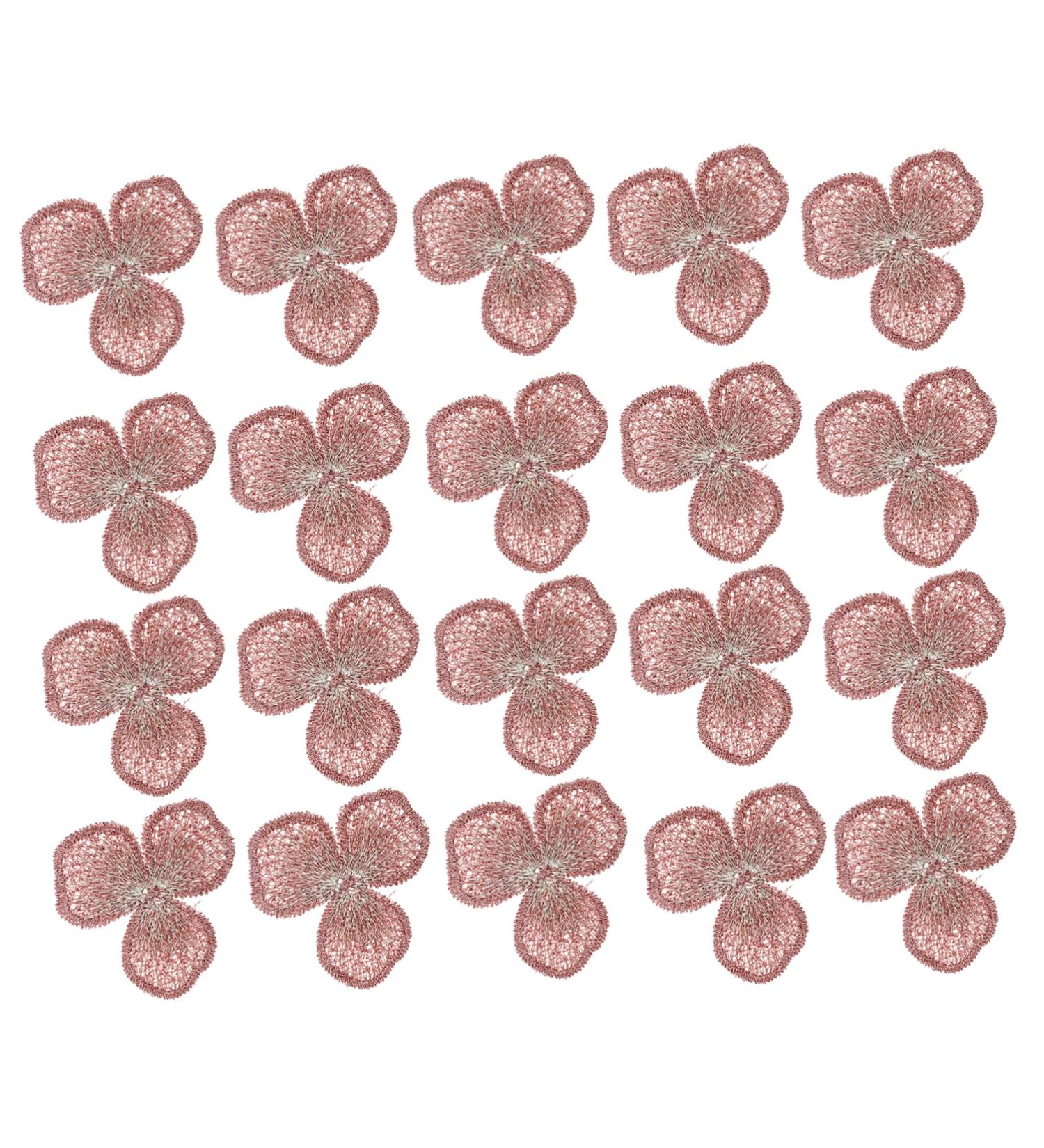 20pcs Clothing Accessories Tiara Flower Applique Flower Stitch Patches Three Petals The Flowers Assorted Color 4.3X4.3X0.1cm - Buy Online on GoSupps.com