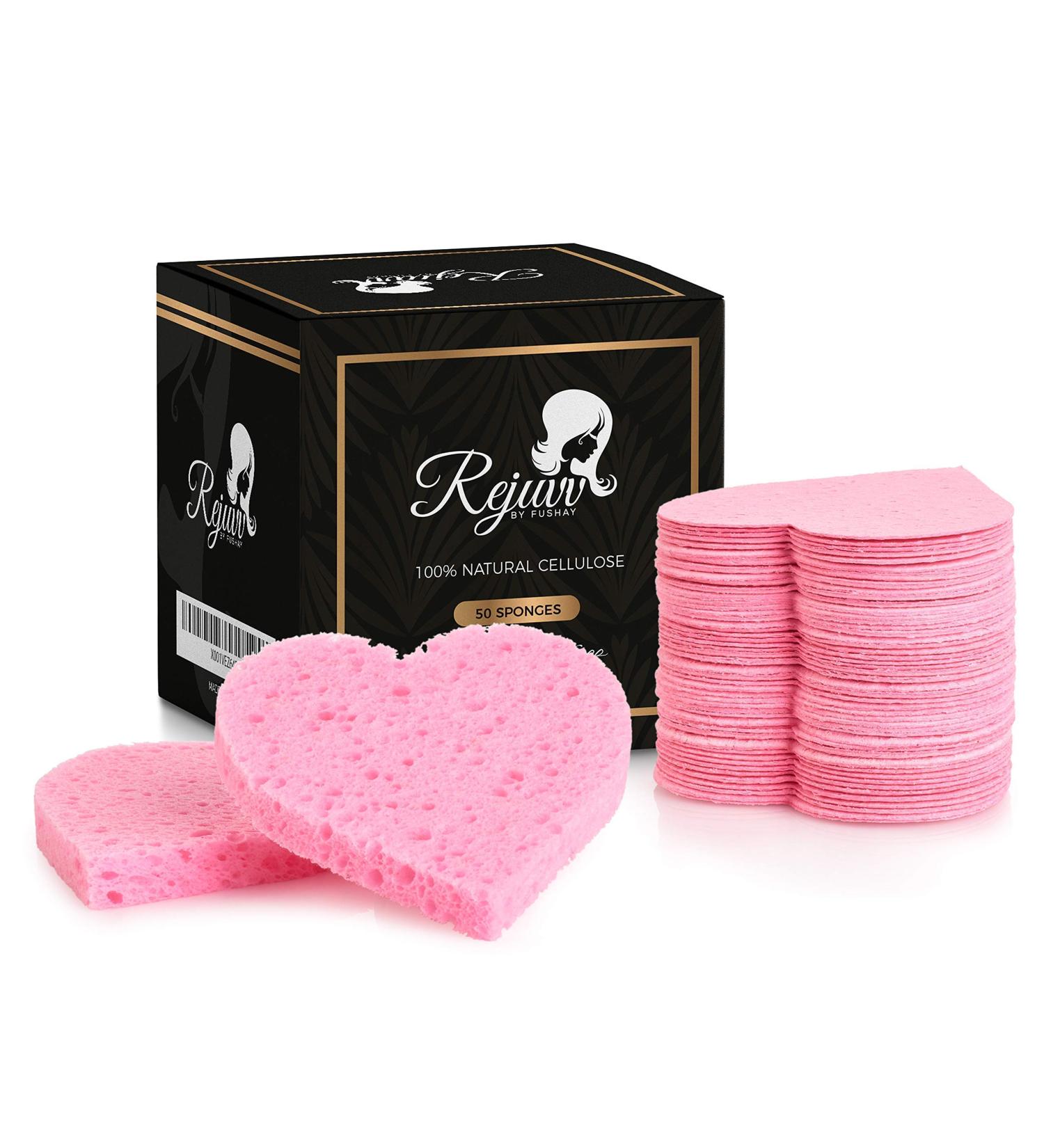 Facial Sponges for Deep Cleansing and Makeup Removal - Rejuvv by Fushay (50 Count) - Buy Online on GoSupps.com