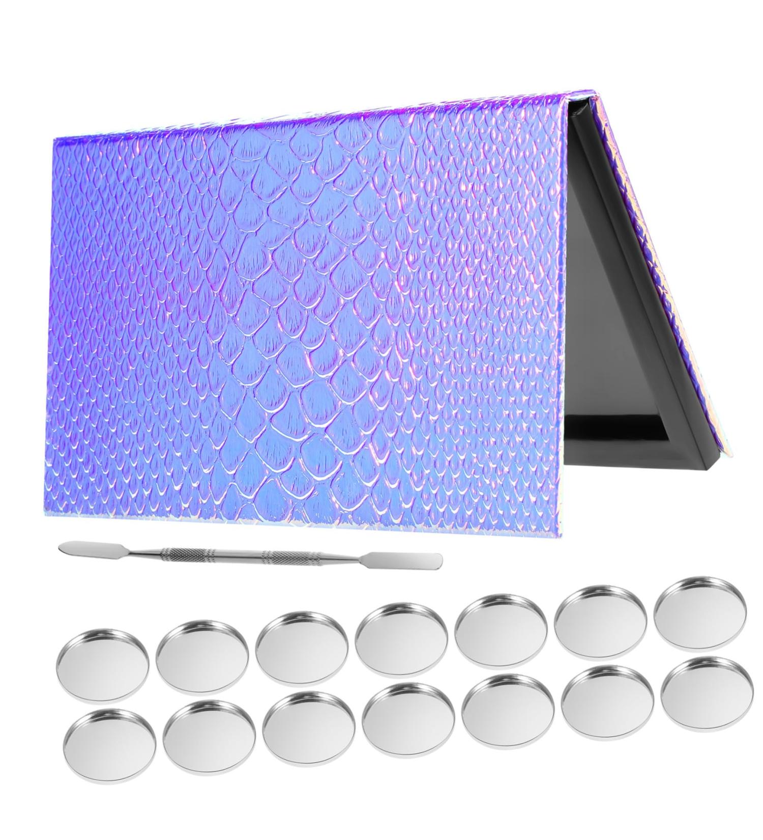 ABOOFAN Palette Magn tique Vide pour Fards Paupi res avec Petits Plateaux M talliques et Raclette Capacit Importante pour Maquillage Professionnel et Voyage Design cailles de Poisson - Buy Online on GoSupps.com