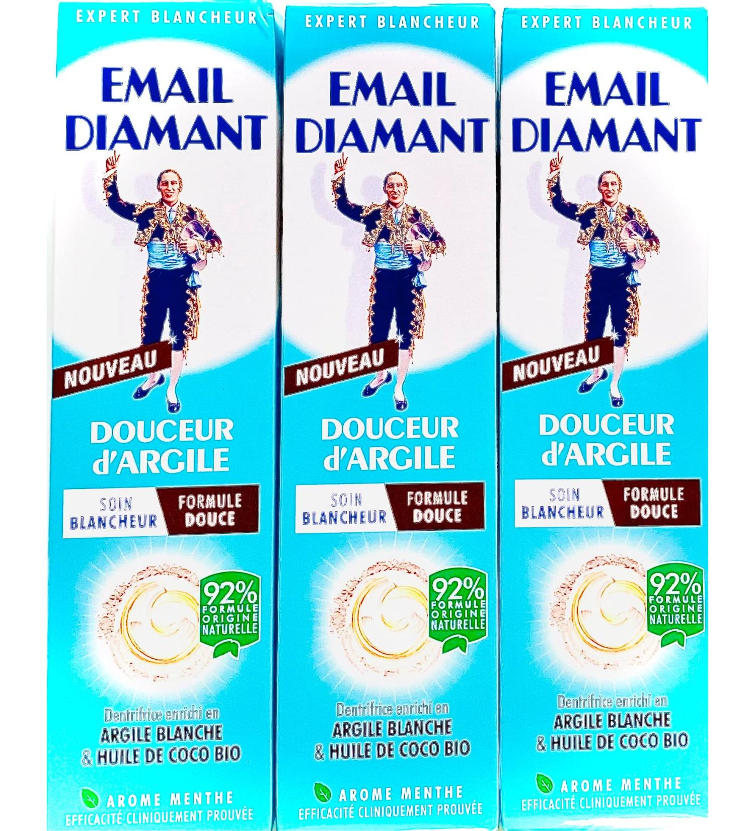 EMAIL DIAMANT Whitening Toothpaste with Organic Coconut Oil - 75ml Pack of 3 | International Shipping Available - Buy Online on GoSupps.com