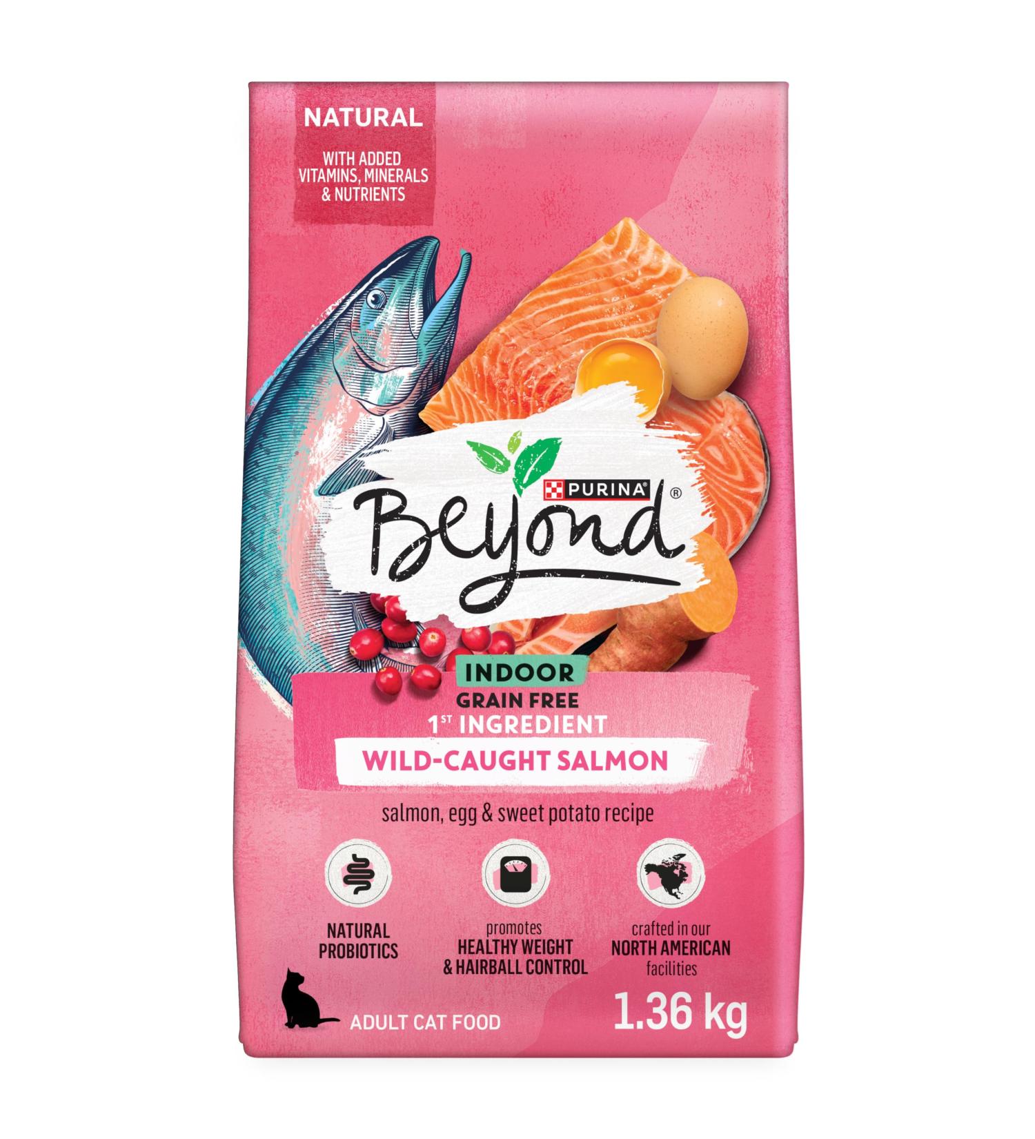 Beyond Grain Free Natural Dry Cat Food Indoor Cat Wild-Caught Salmon & Egg - 1.36 kg Bag 1.36 kg (Pack of 1) - Buy Online on GoSupps.com