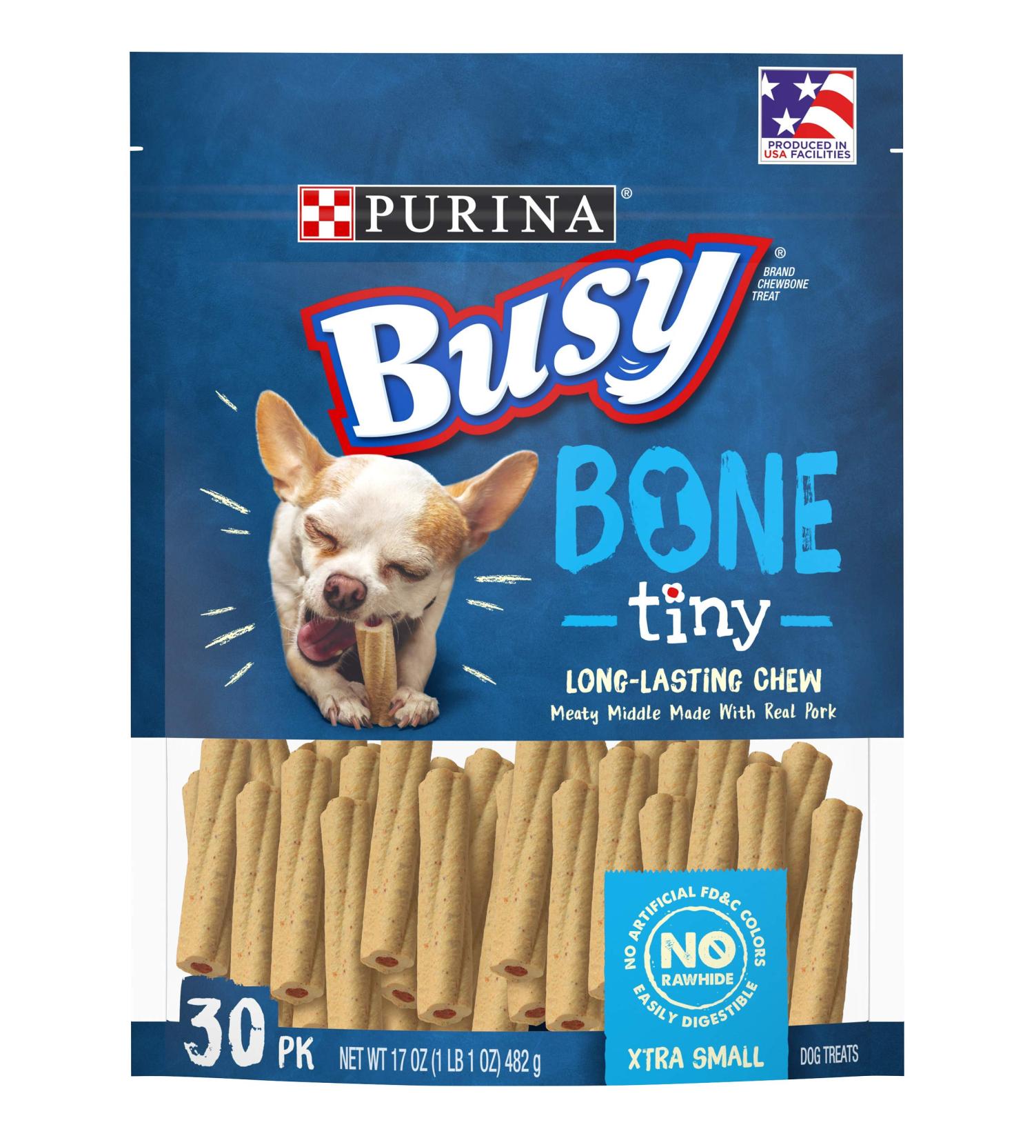 Purina Busy Tiny Dog Bones - Made in USA - 30 ct. Pouch - Buy Online on GoSupps.com