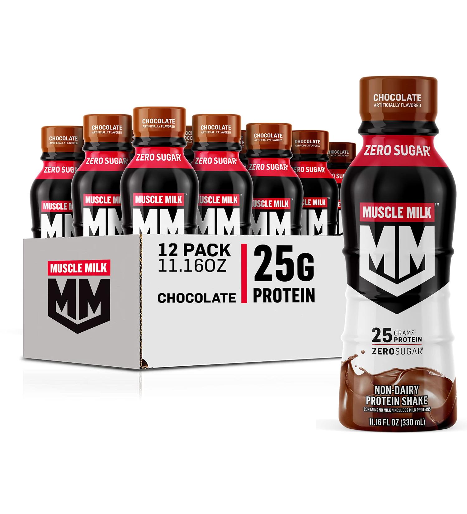 MUSCLE MILK Genuine Chocolate Protein Shake - 20g Protein, 11.16 Fl Oz (Pack of 12) - Buy Online on GoSupps.com