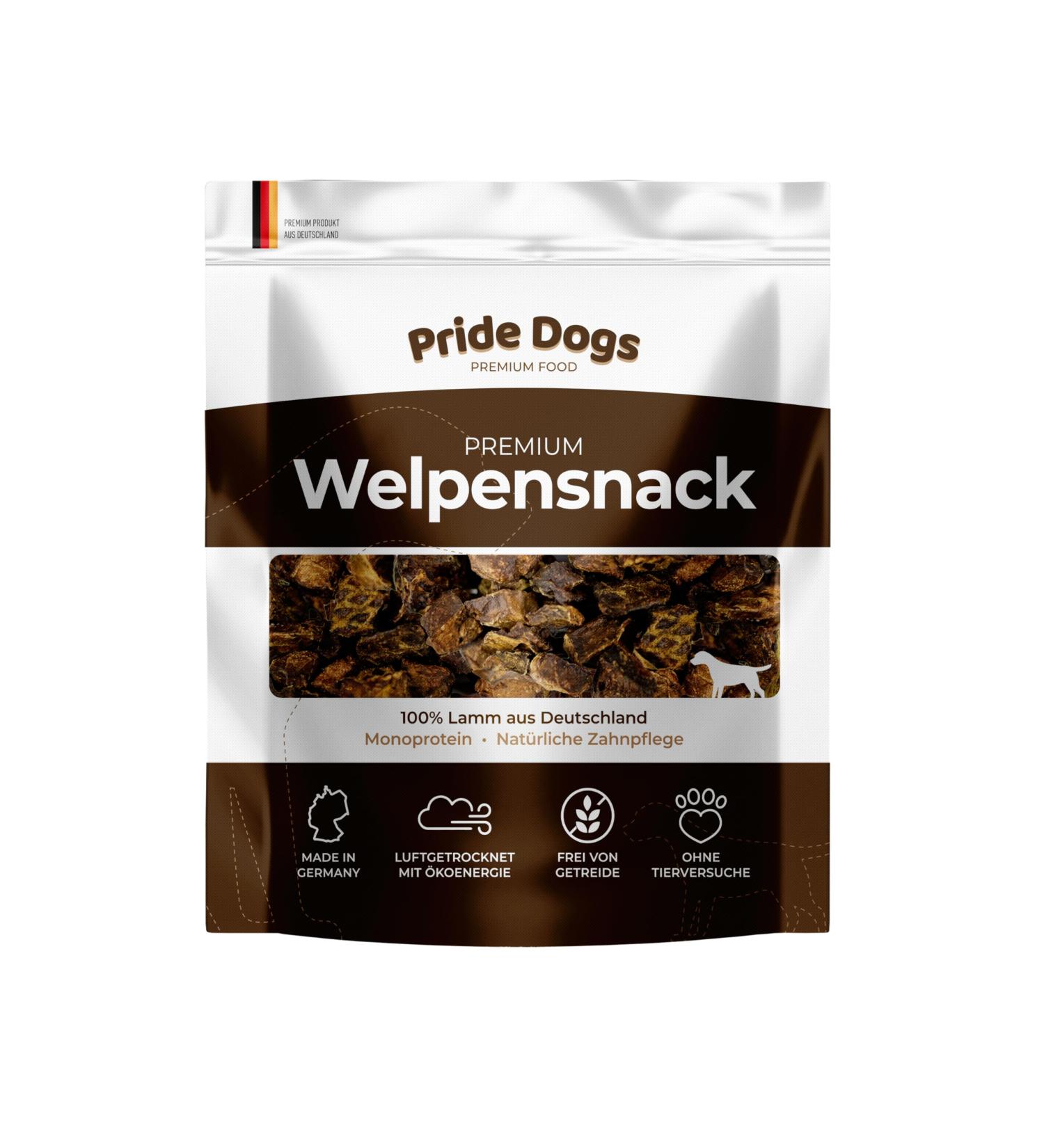 Prideedogs Puppy Bushes - Premium 100% Lamb Chews for Puppies | Odor-Neutral Bag - German Quality Dog Treats - Buy Online on GoSupps.com