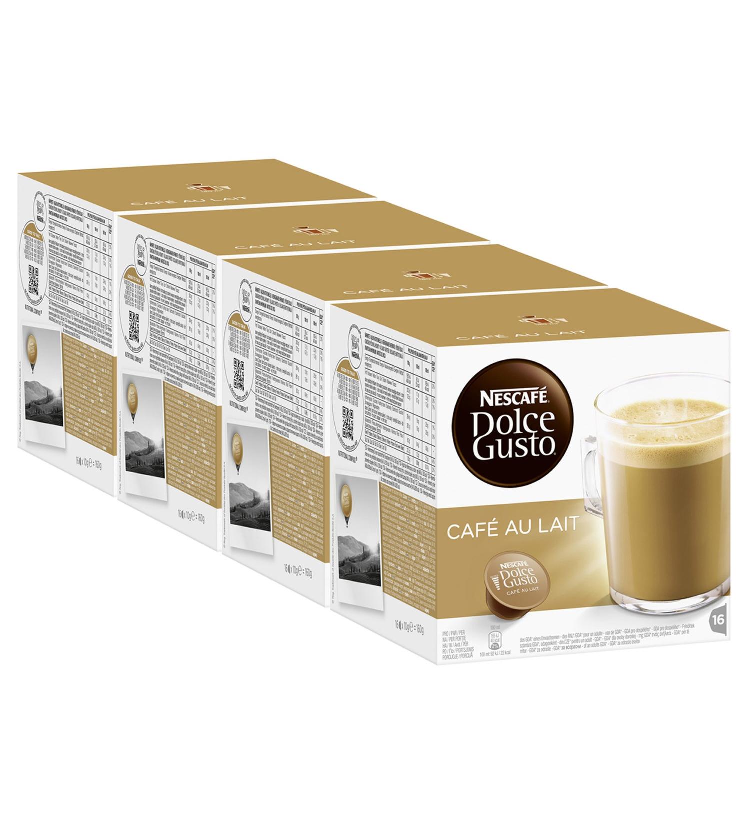 Nescafe Dolce Gusto Caf au Lait Pack of 4 4 x 16 Capsules - Buy Online on GoSupps.com