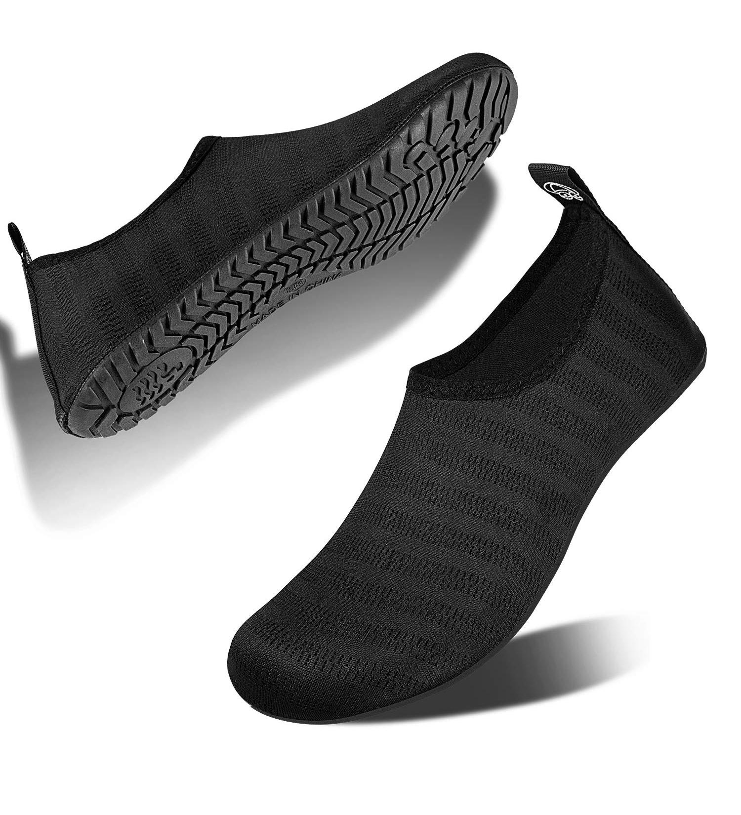 IceUnicorn Water Shoes Quick Dry Swim Aqua Socks | Women Men | Black | 16-17 Women/14-15 Men - Buy Online on GoSupps.com