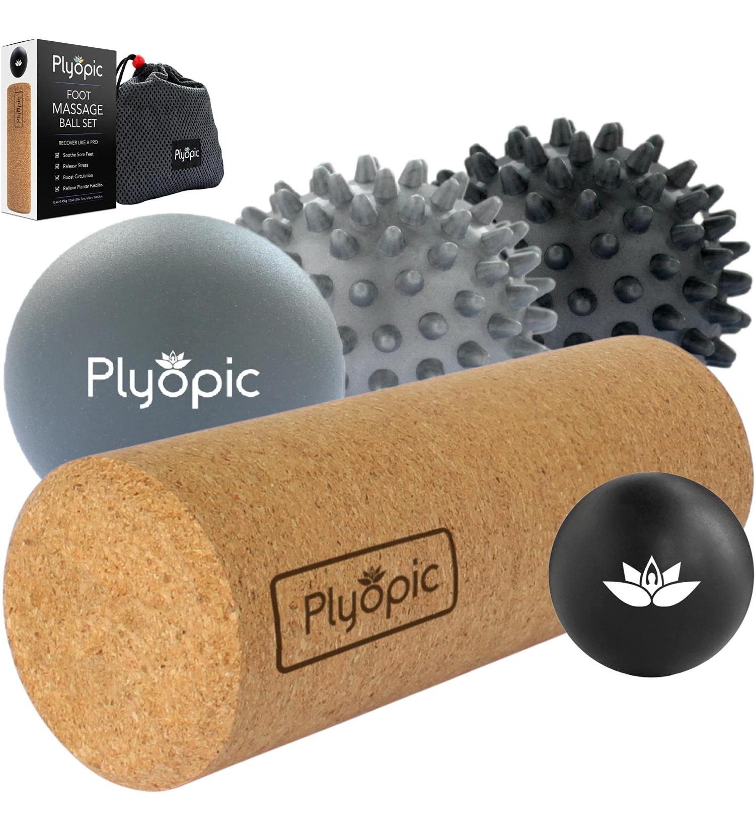 Plyopic Massage Ball Set - Lacrosse Ball & Hedgehog Balls for Targeted Foot & Fascia Self-Massage | Ideal for Physio & Relaxation | International Shipping - Buy Online on GoSupps.com