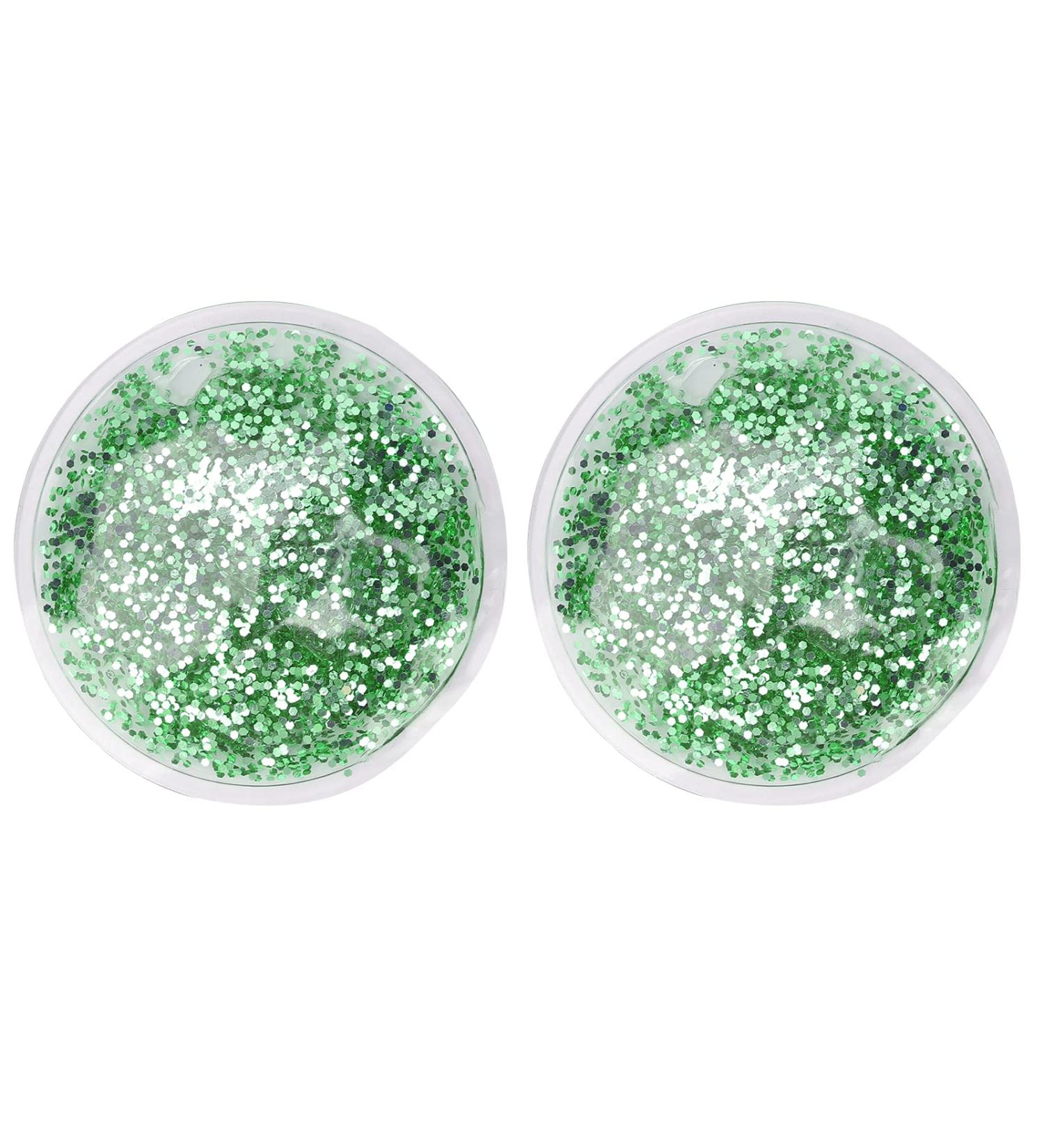 Round Gel Eye Ice Pack - Hot and Cold Therapy for Pain Relief, Dark Circles, Puffiness - Reusable Mini Eye Gel Pad - Green - Buy Online on GoSupps.com