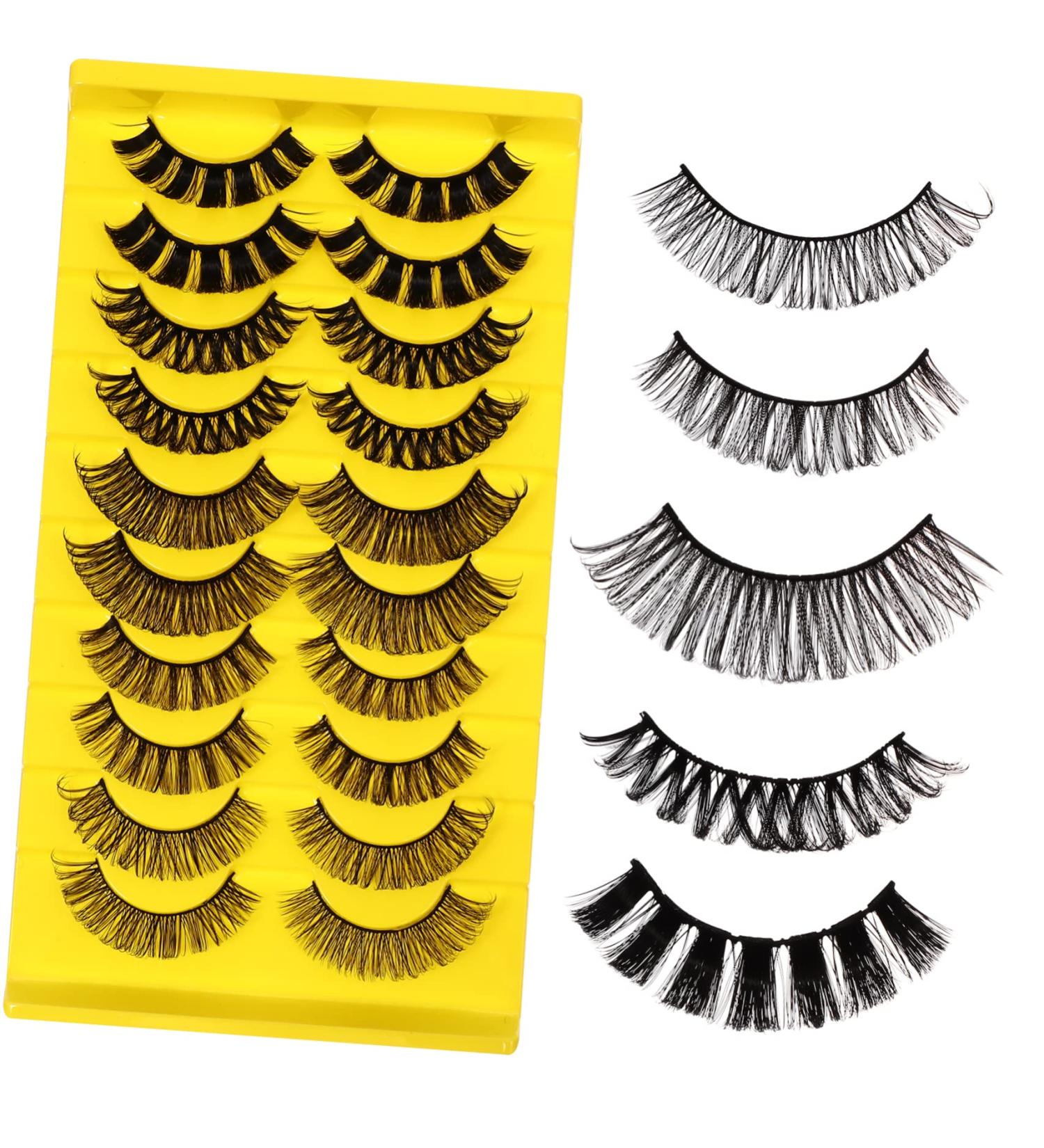 SKISUNO 10 Pairs Eyelashes False Eyelash Fake Eyelash Make up Accessories Fake Lashes Cosplay Eyelash Manga Lashes Cluster Women Makeup Tools Full False Lashes Pointy Extend Vacation Fiber - Buy Online on GoSupps.com