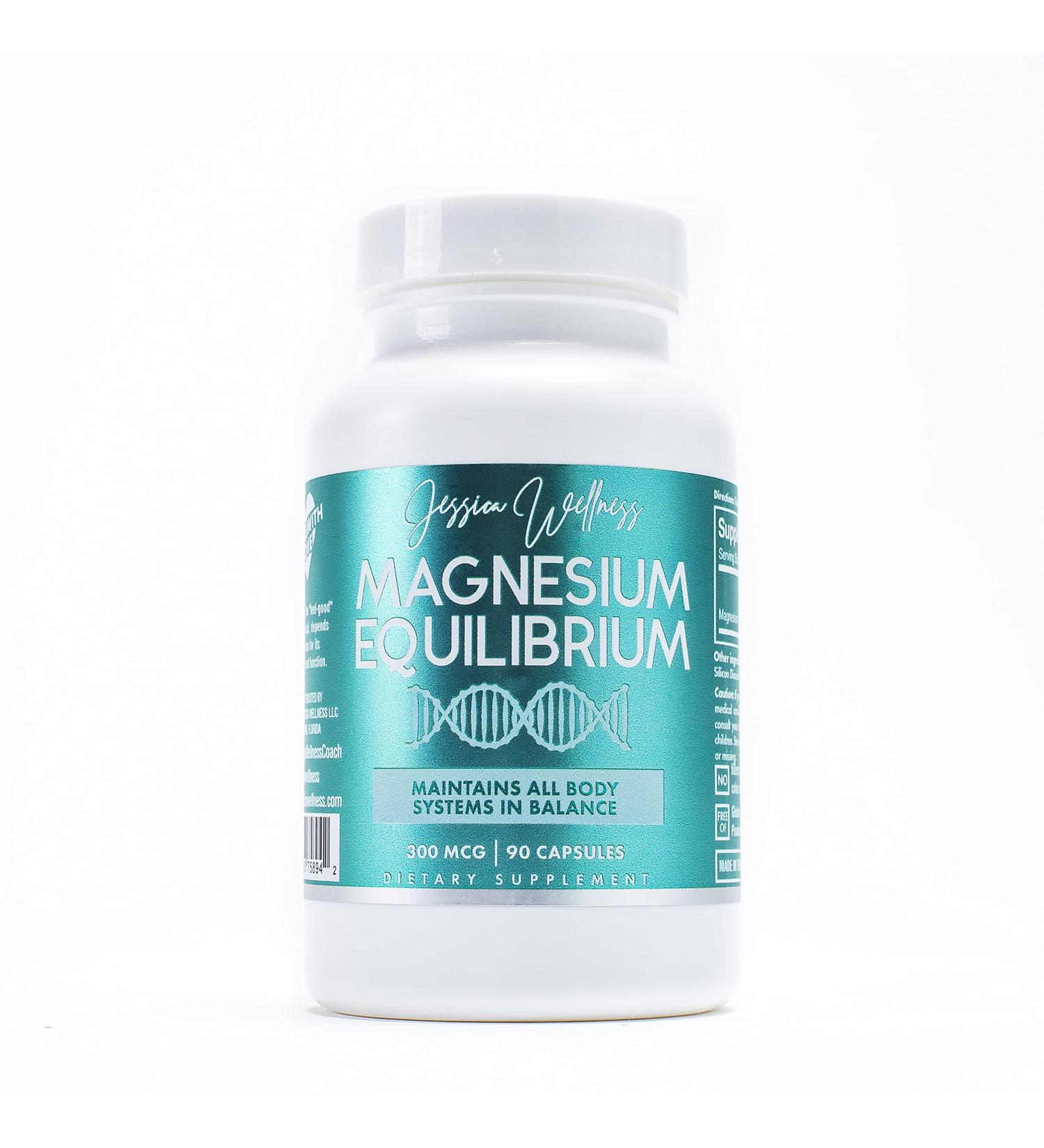 Jessica Wellness Magnesium Equilibrium Complex - 90 Vegan Citrate Capsules for Balanced Metabolism, Heart, and Bone Health - Buy Online on GoSupps.com