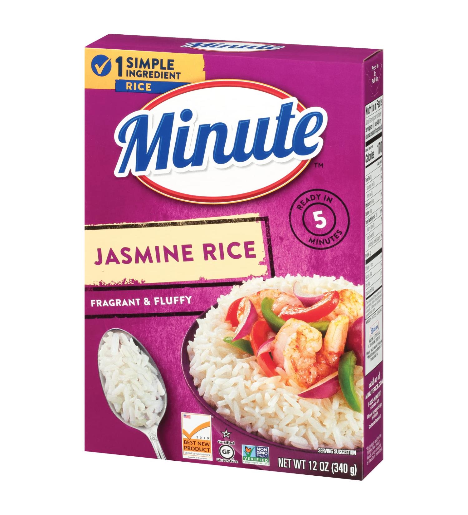 Minute Jasmine Rice - Instant 12-Ounce Box for Quick Dinner Meals - Buy Online on GoSupps.com