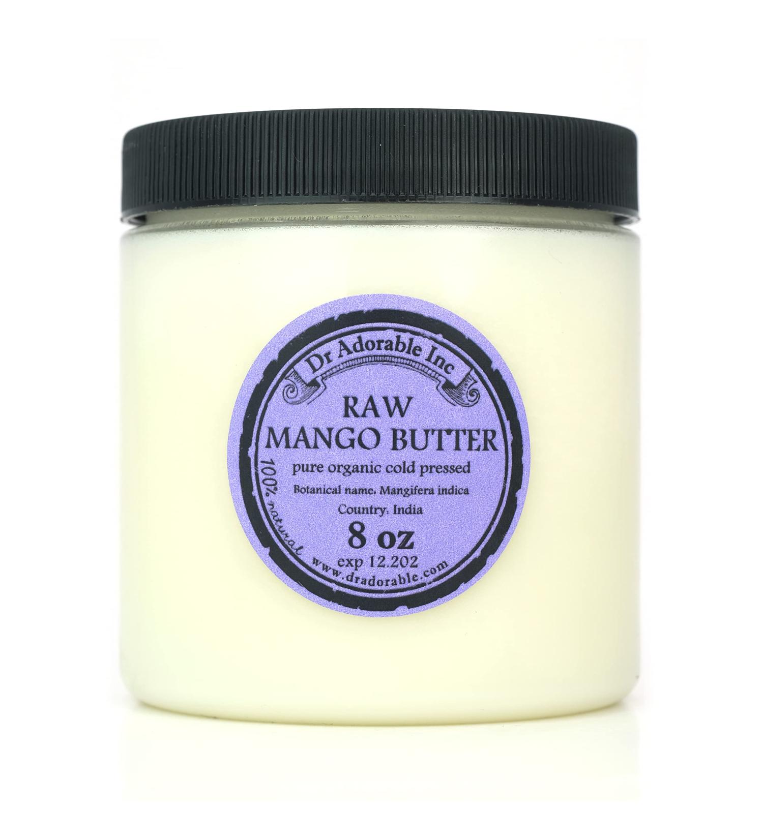 Buy Dr Adorable 8 oz Mango Butter - Pure Natural Premium Organic Raw for Healthy Skin | International Shipping Available - Buy Online on GoSupps.com