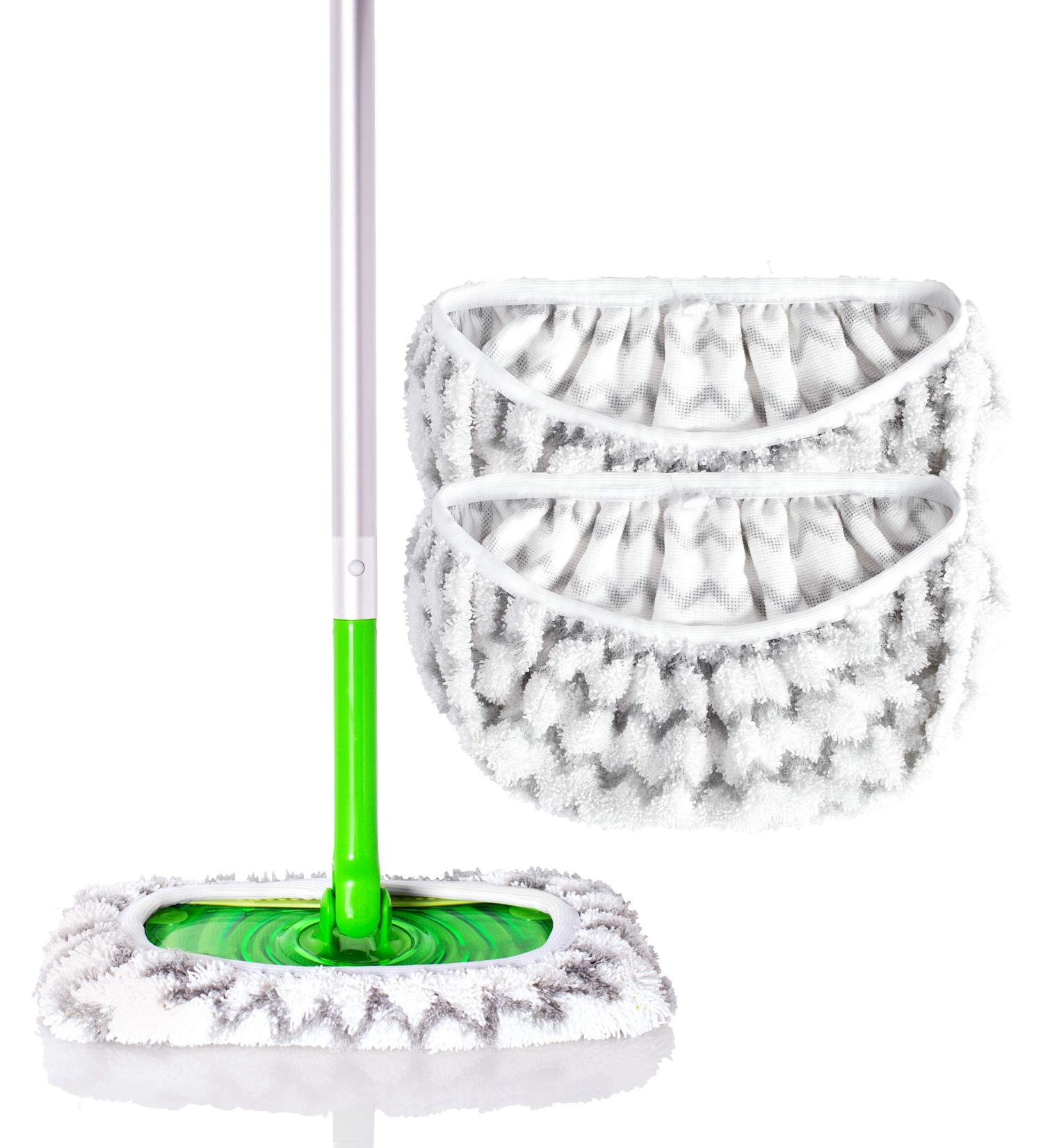 Millifiber Microfiber Reusable Mop Pads | Compatible with Swiffer Sweeper Mops | 2-Pack Washable Pads for Wet & Dry Use | Mop Not Included - Buy Online on GoSupps.com