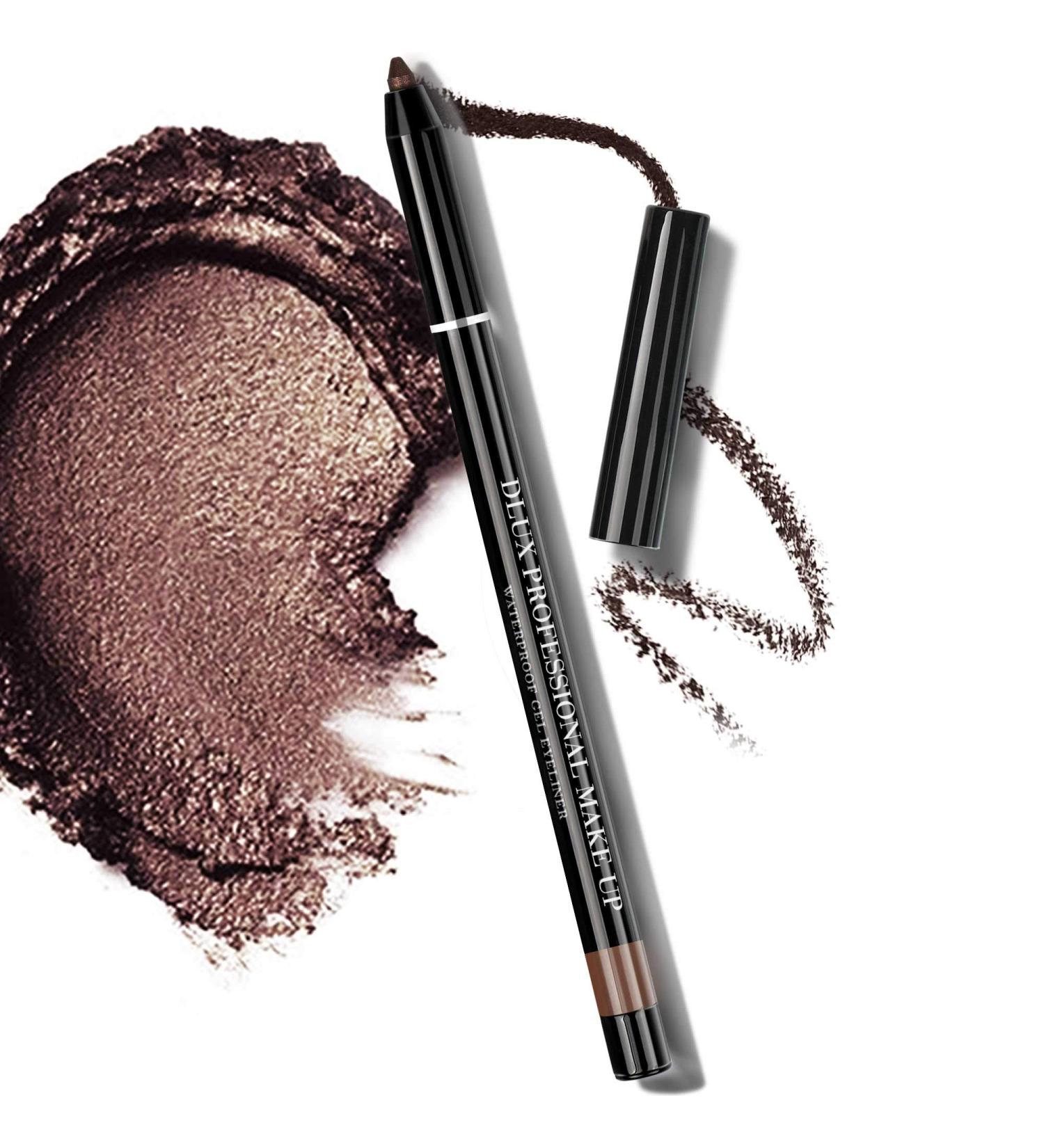 Dlux Professional Gel Eyeliner - Waterproof Pencil Liner, Smudge-Free, Long-Lasting, Intense Dark Chocolate Brown - Buy Online on GoSupps.com