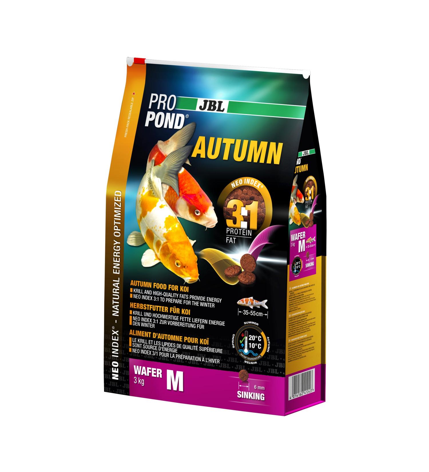 JBL 4124200 Autumn Koi Thin Skin for Wafer Season Lining Autumn Propond Size M 3000 g - Buy Online on GoSupps.com