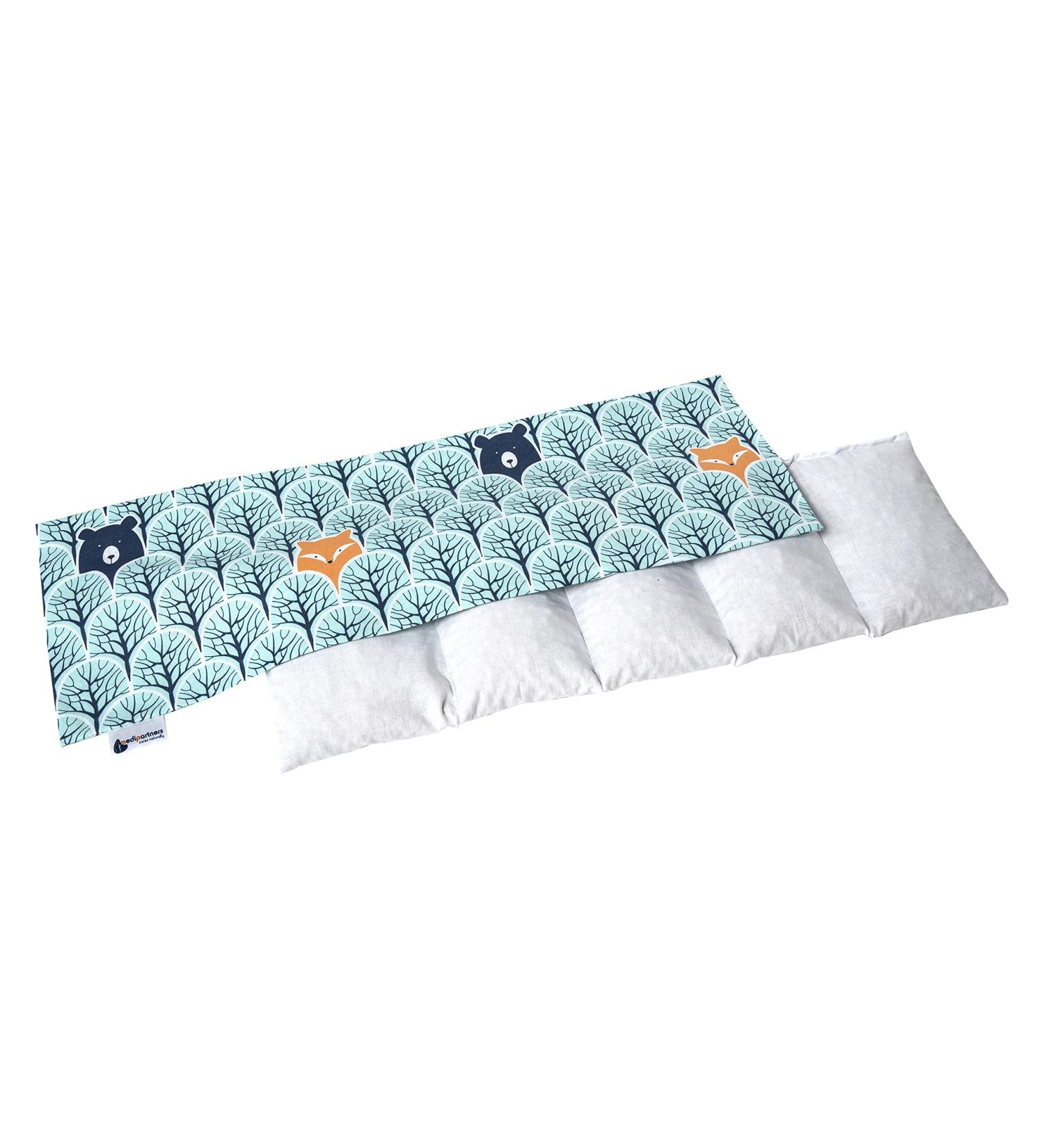 Medi Partners Cherry Core Pillow 60x20cm - 100% Cotton 5 Chambers Eco-Friendly Cold & Warm Therapy - Large Removable Forest Design - Buy Online on GoSupps.com