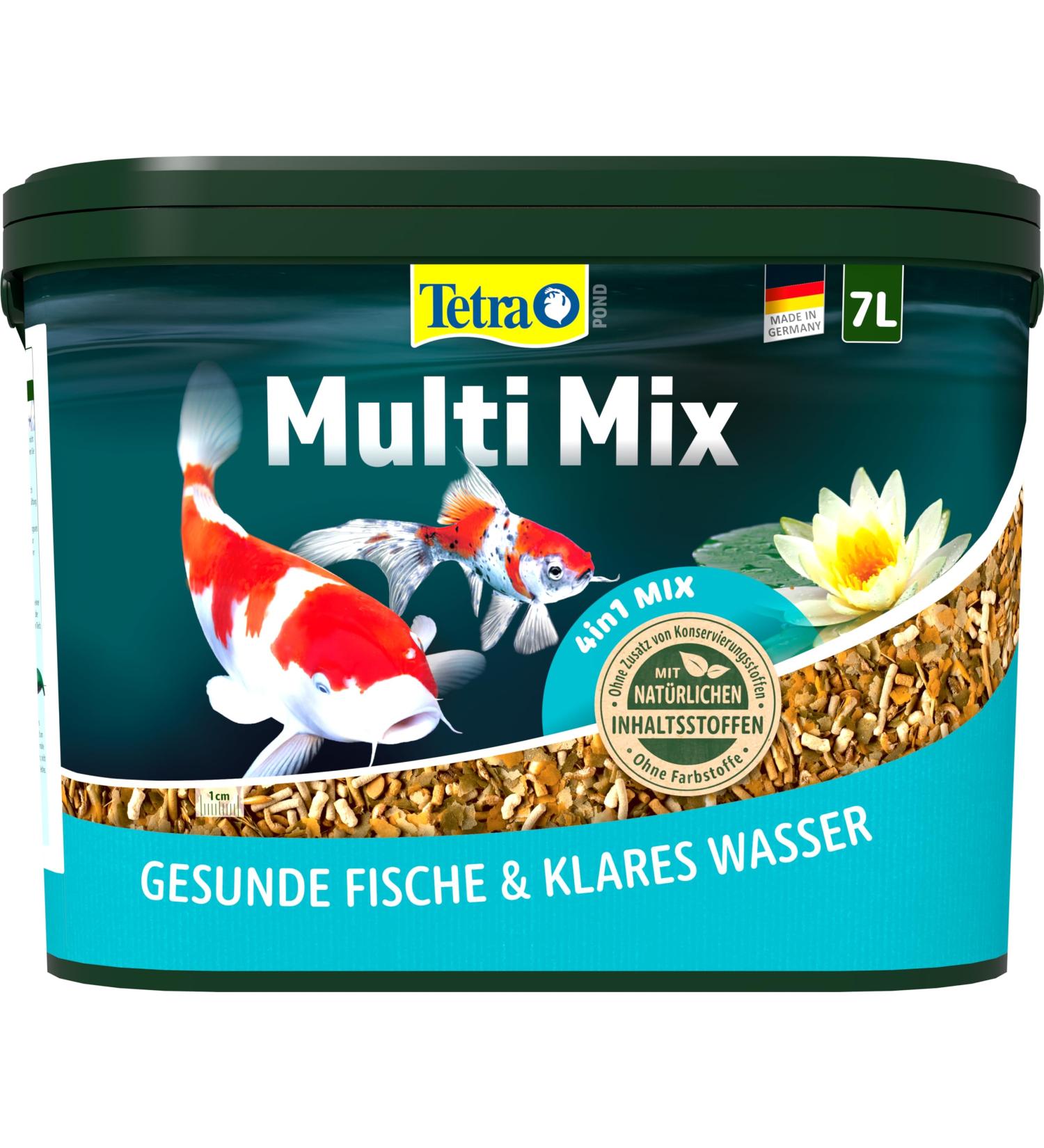 Tetra Pond Multi Mix - Premium Fish Feed for Ponds | 7L | Flake Sticks Gammarus & Wafer - Buy Online on GoSupps.com