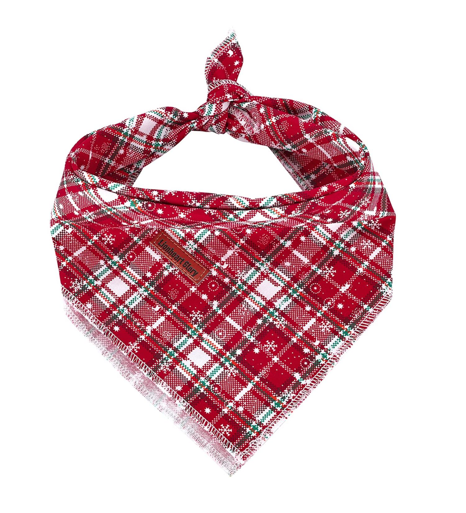 Lionheart Glory Dog Halter Adjustable Cotton Christmas Neckerchief for Large Dogs | Red Dog Kerchief | 1 Pack - Buy Online on GoSupps.com