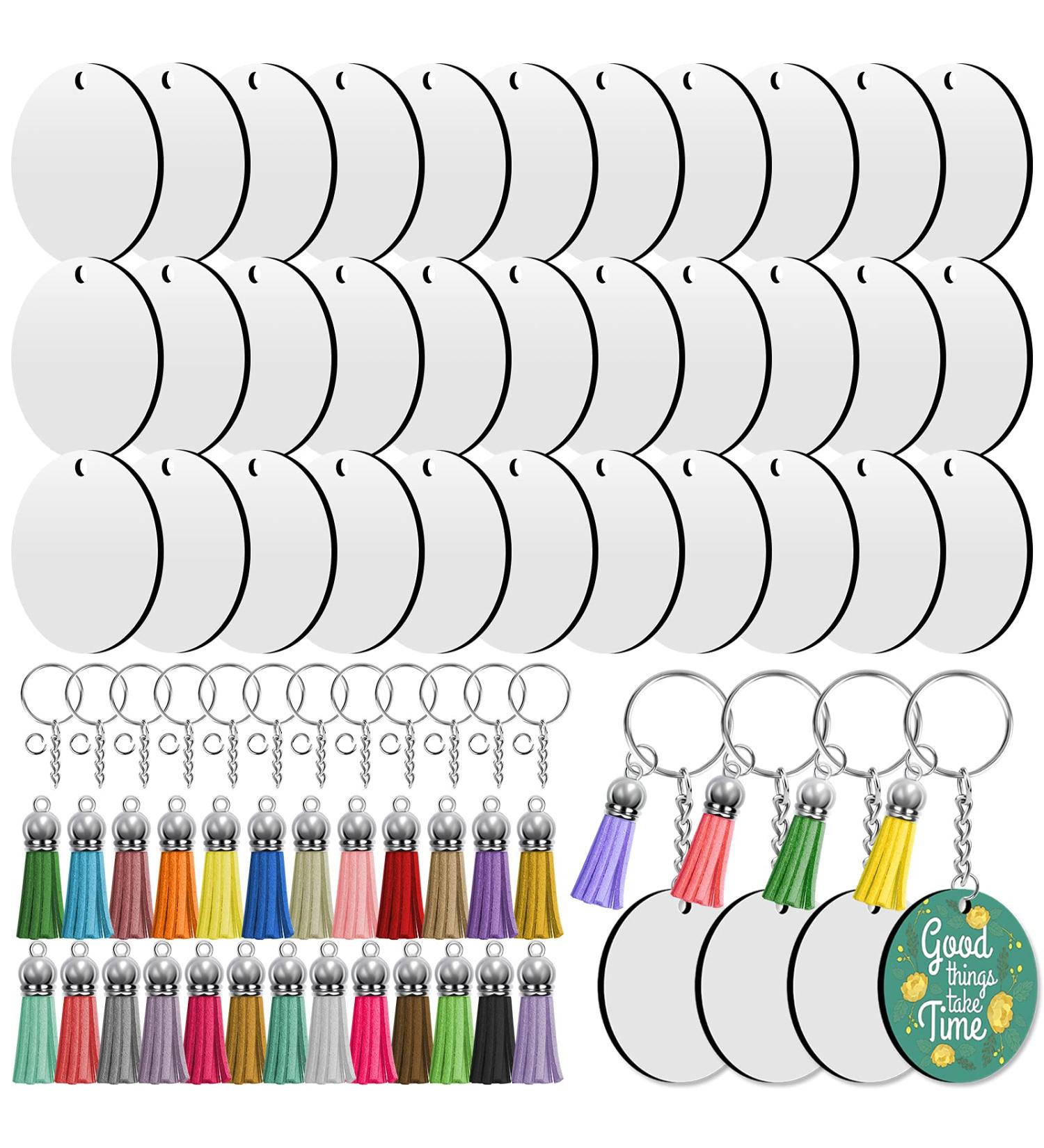 200 PCS Sublimation Blanks Keychains Bulk Set for DIY Craft Making - Buy Online on GoSupps.com