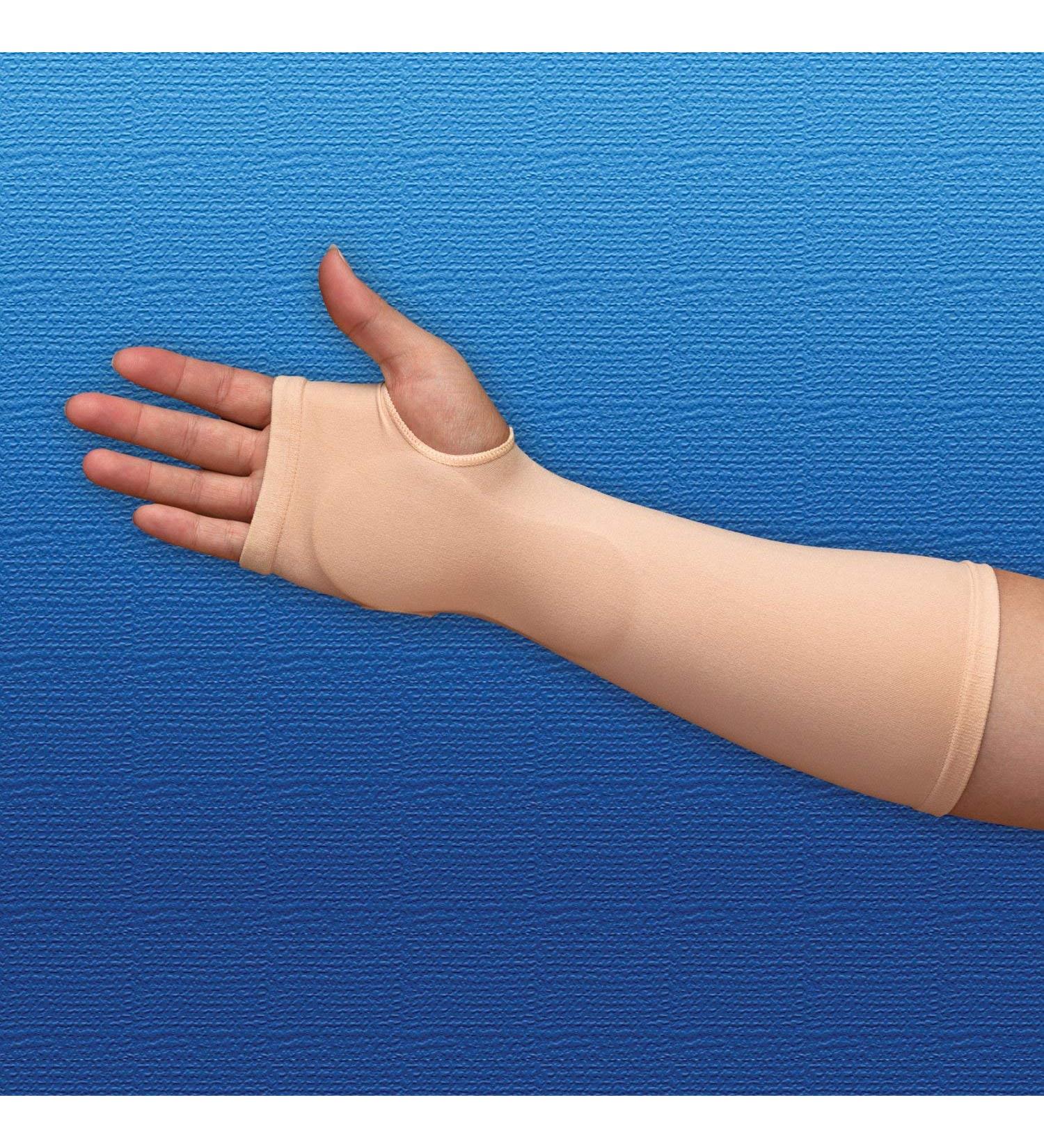 Silipos 14115 Carpel Gel Sleeve - Left Small Hypoallergenic Compression Tube with Medical Grade Mineral Oil Gel. Arm & Ankle Supports