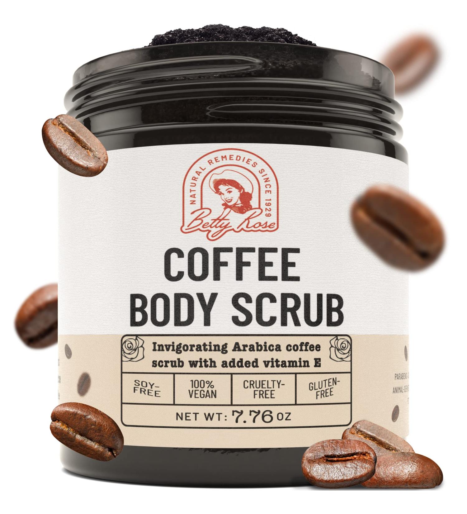 Arabica Coffee Body Scrub with Vitamin E - Exfoliating Scrub for Women, Cellulite, Acne & Stretch Marks - Buy Online on GoSupps.com