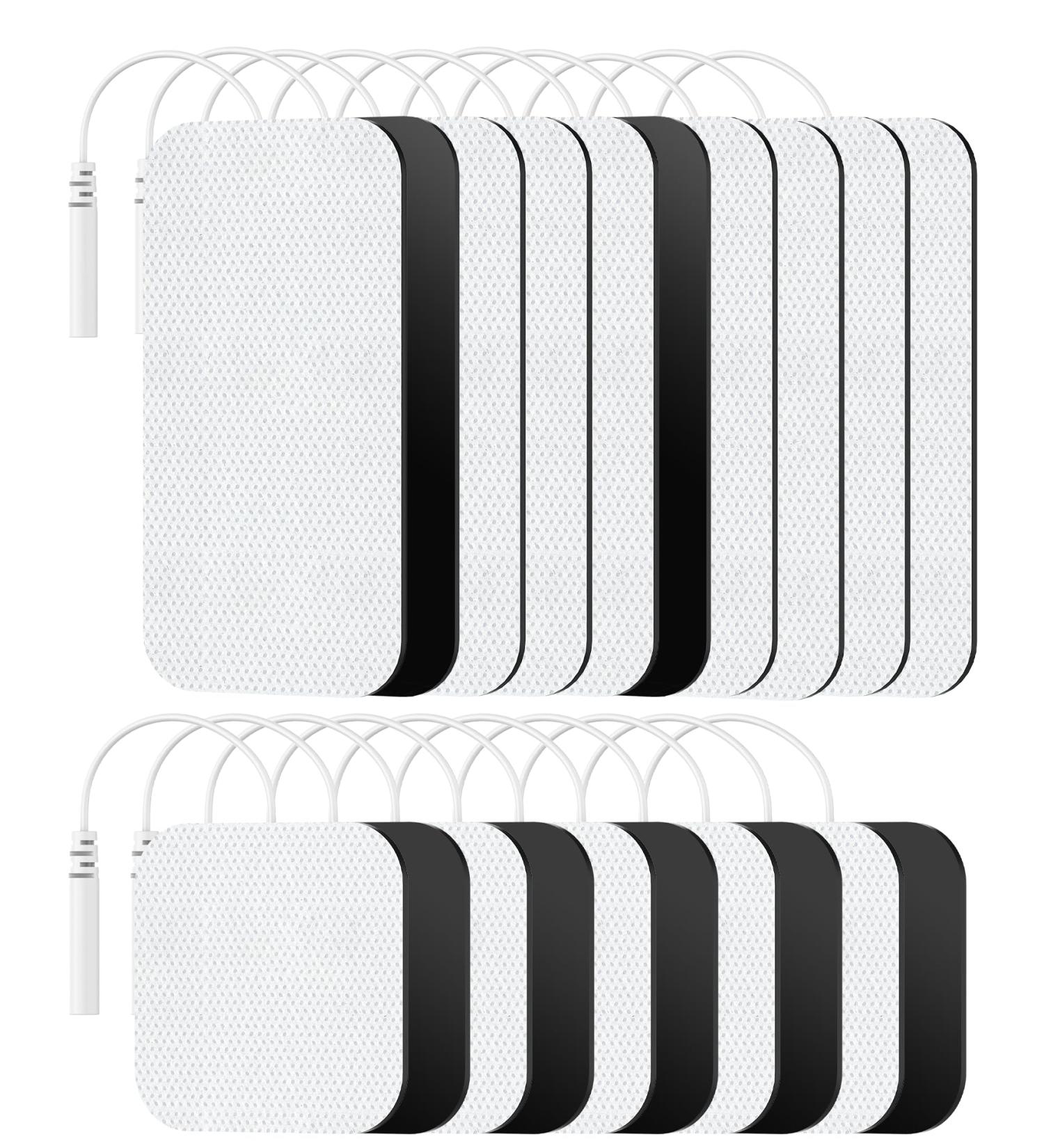 TENS Unit Replacement Pads - Nursal Reusable Self-Adhesive Electrodes (20 Pack) - Latex Free Compatible with TENS 7000 AUVON Etekcity Nicwell Care - Buy Online on GoSupps.com