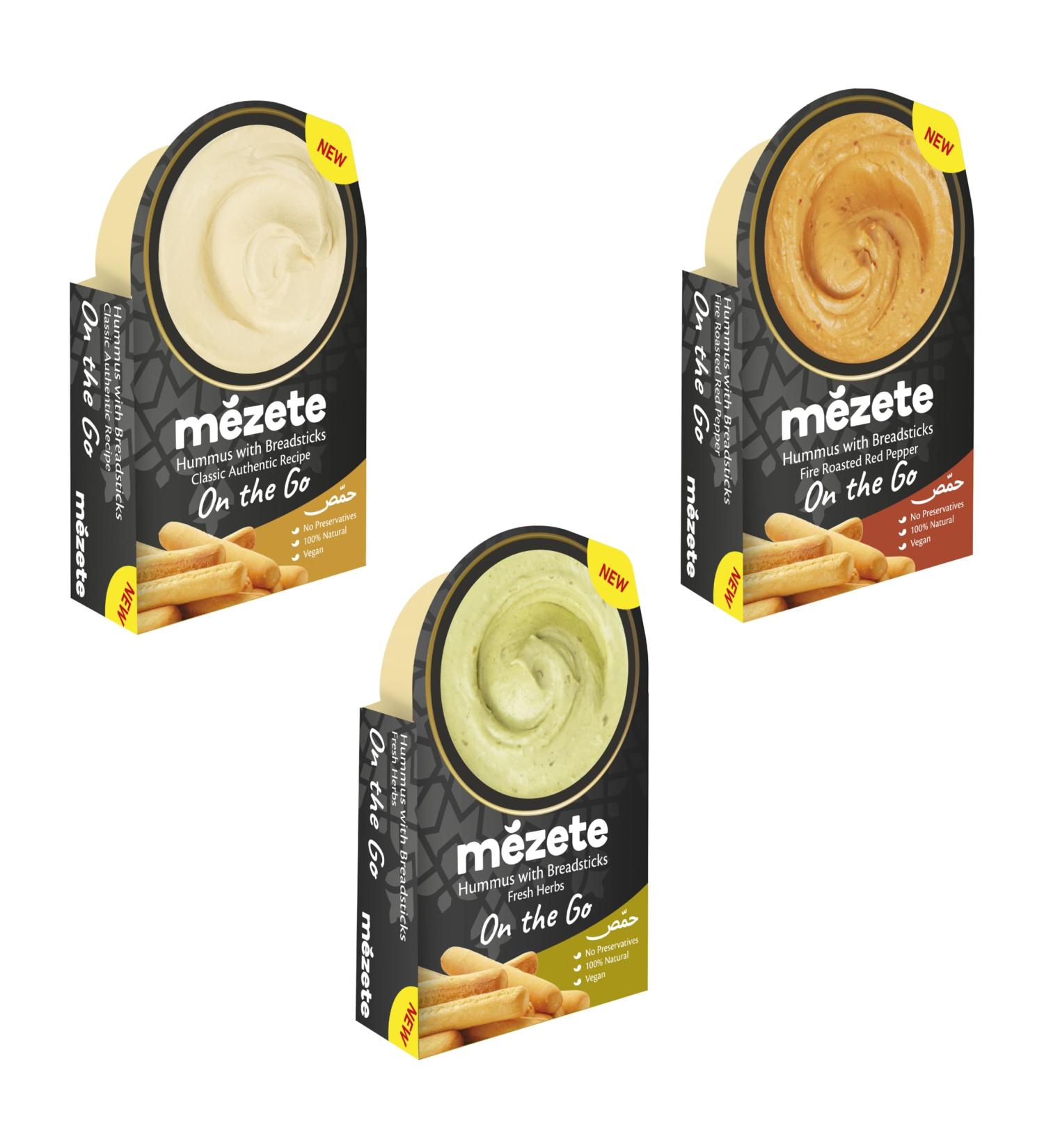Mezette Bread Sticks Pick N Mix - Choose From 2+ Flavours | Classic Hummus Roasted Pepper Hummus Herbs Hummus | Bread Sticks Gift Set for Bread Sticks Lovers - Pack of 2 x 92g - Buy Online on GoSupps.com