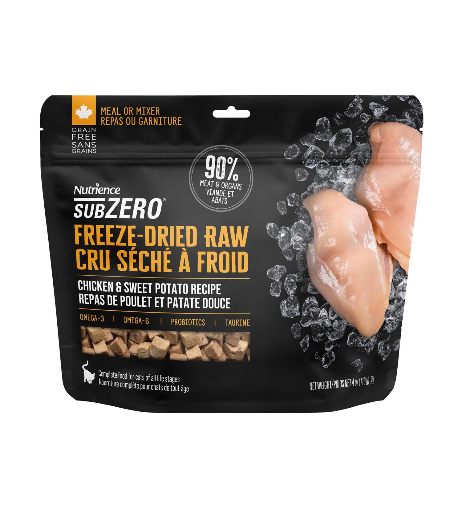 Nutrience Subzero Freeze-Dried Raw Cat Food - Chicken & Sweet Potato Recipe - 113 g Chicken & Sweet Potato 113 g (Pack of 1) - Buy Online on GoSupps.com