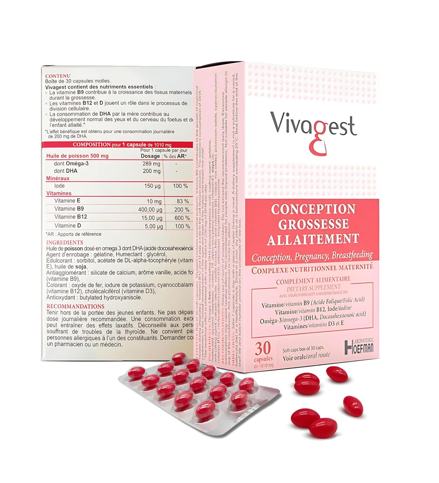 Compl ment Triple Action Fertilit pr conception grossesse allaitement - Om gas-3 DHA Vit. B9+B12 Iode Vit. D3 E - 30 Capsules (1) - Buy Online on GoSupps.com