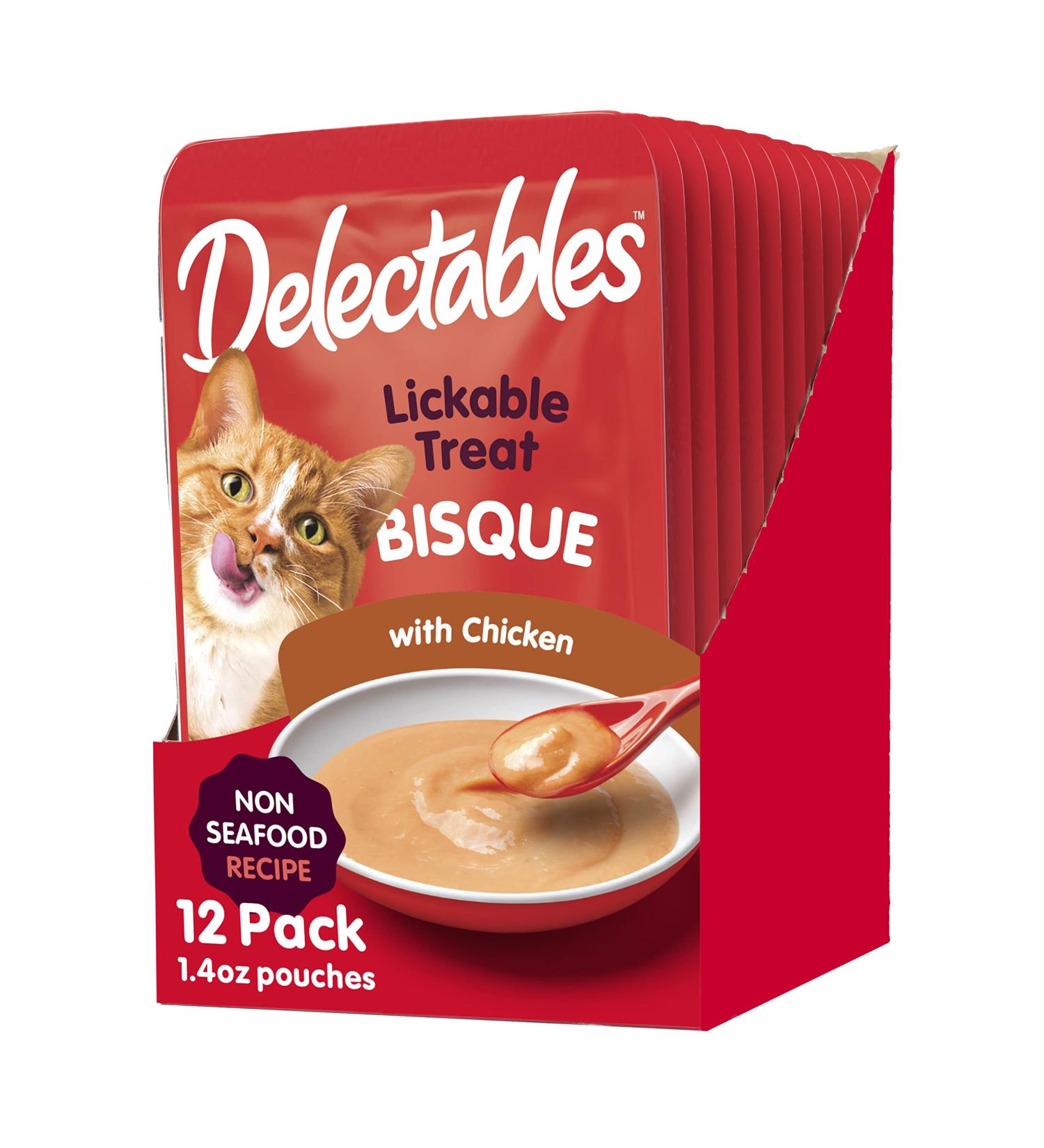 Hartz Delectables Chicken Bisque Wet Cat Treats, 1.4 oz, Pack of 12 - Buy Online on GoSupps.com