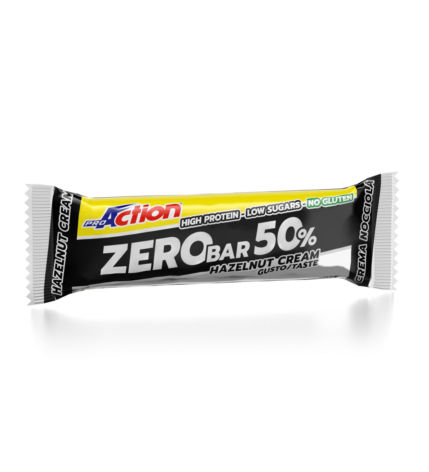 ProAction Zero Bar 50% Hazelnut Cream High Protein Bar 60g