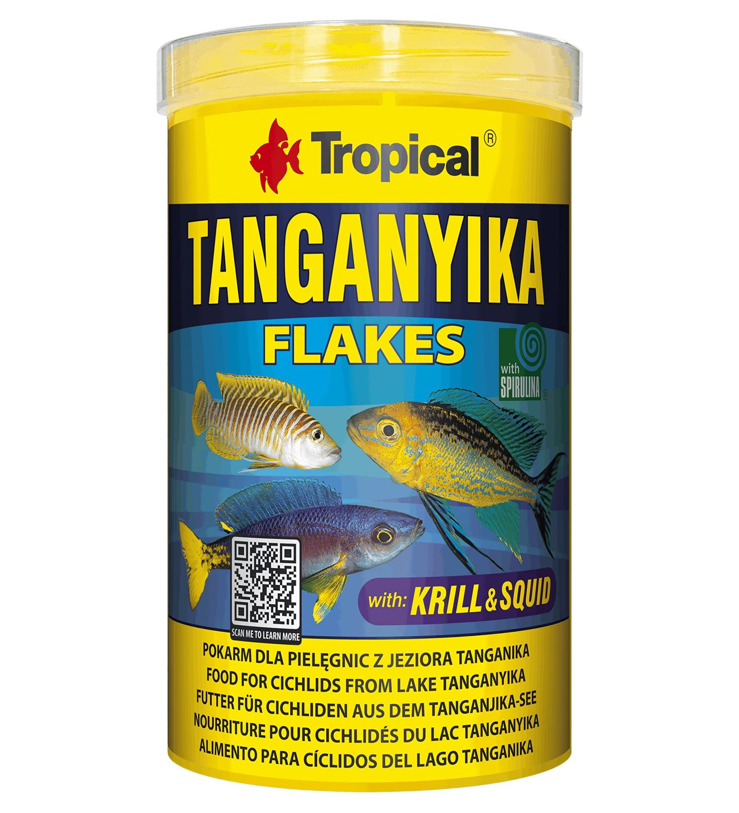 TANGANYIKA 1000ml / 200g - Food for cichlids from Lake Tanganyika in Flake Form - Buy Online on GoSupps.com