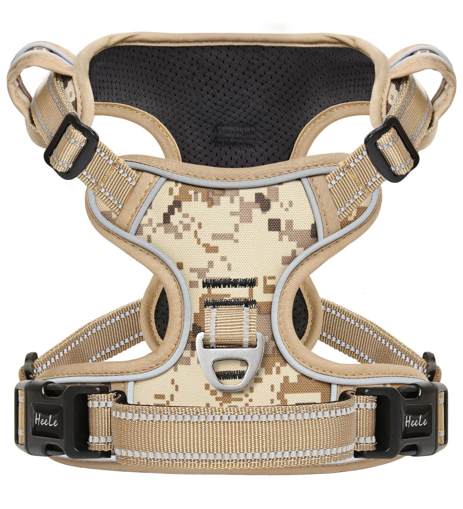 Heele Anti-Pull Dog Harness for Large Breeds - Camouflage Reflective & Padded XL Size Soft Breathable Design - Buy Online on GoSupps.com