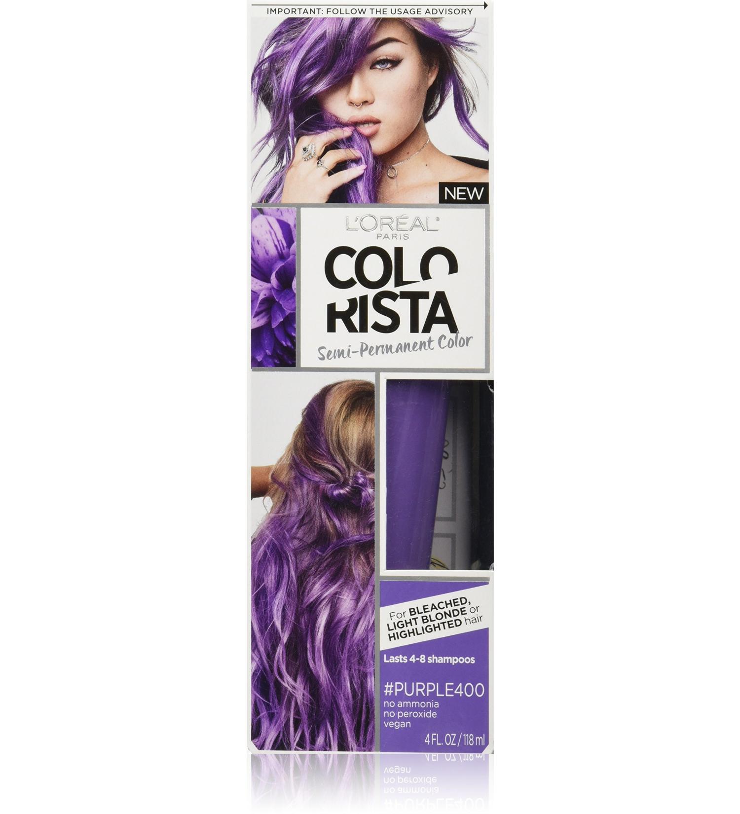 L'Oreal Paris Colorista Semi-Permanent Hair Color #Purple for Light Blonde & Bleached Hair - Shop Internationally - Buy Online on GoSupps.com