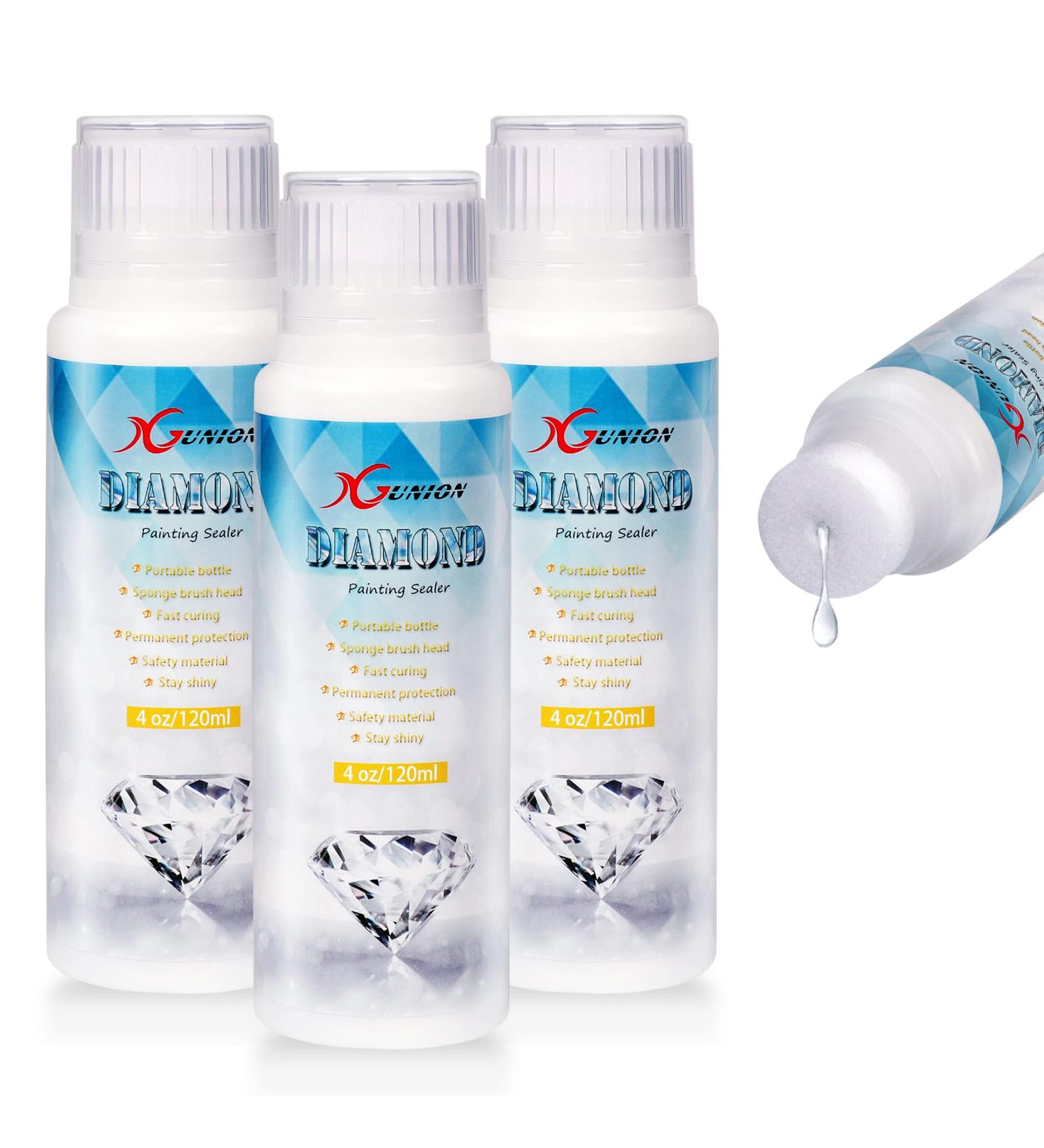 3-Pack Diamond Painting Sealer 360ML - Permanent Hold & Shine Effect | Diamond Art Glue for 5D Diamond Painting & Puzzle Glue - 12OZ - Buy Online on GoSupps.com
