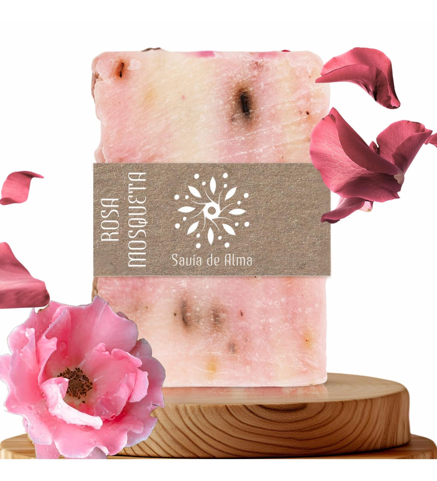  Savia De Alma Handmade Rosehip Soap - Natural Regenerator for Mature or Marked Skin | Made in Spain | Vegan Eco-Friendly Plastic Free | 100g - Buy Online on GoSupps.com