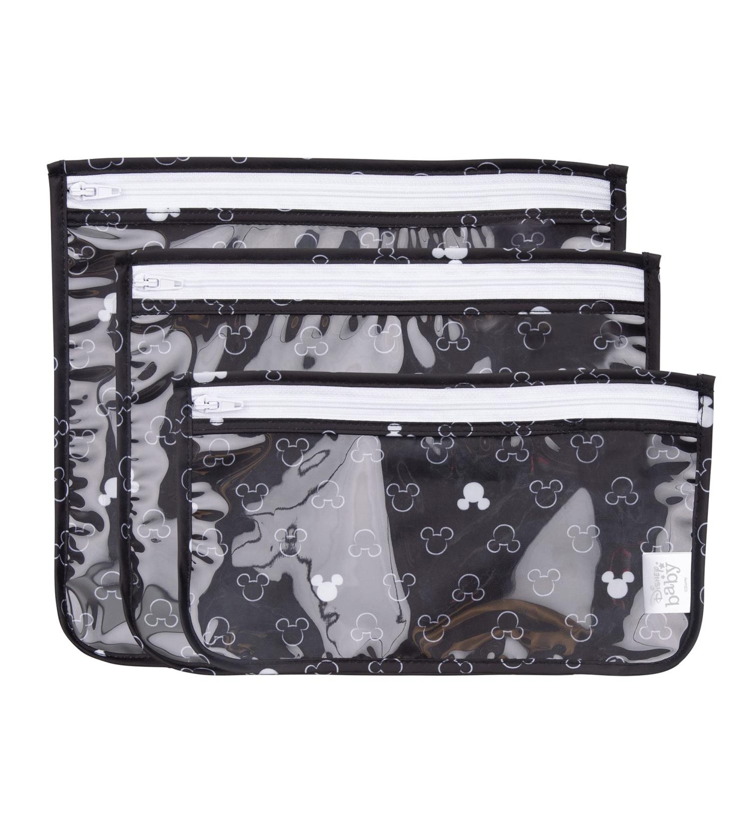 Bumkins Disney Mickey Mouse Toiletry Bag Set - TSA Approved Quart Zip Pouch, PVC-Free, Set of 3 - Buy Online on GoSupps.com